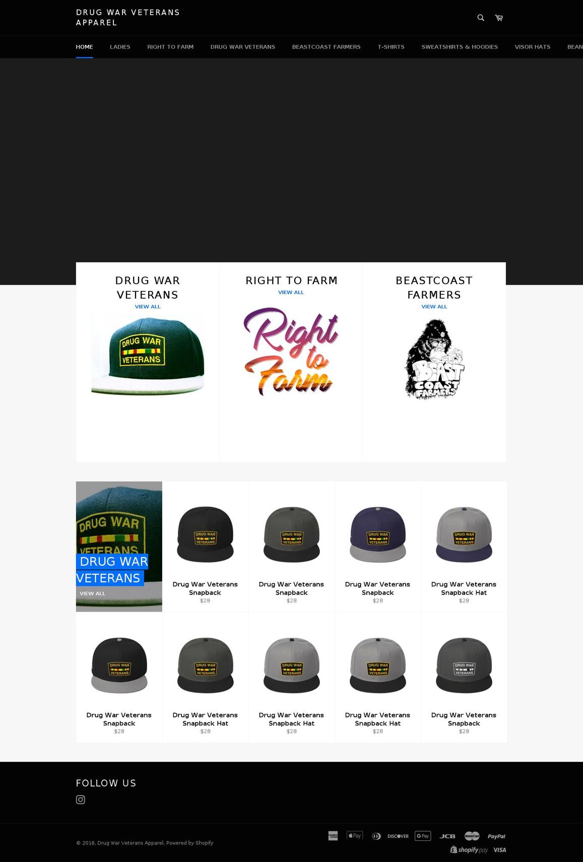 drgwarveteran.com — Shopify storefront screenshot