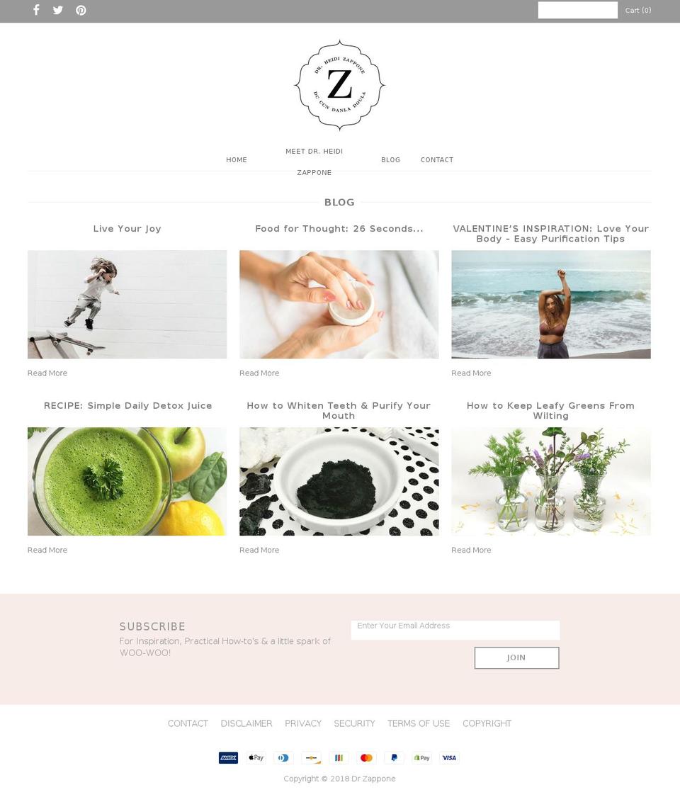 drheidizappone.com — Shopify storefront screenshot