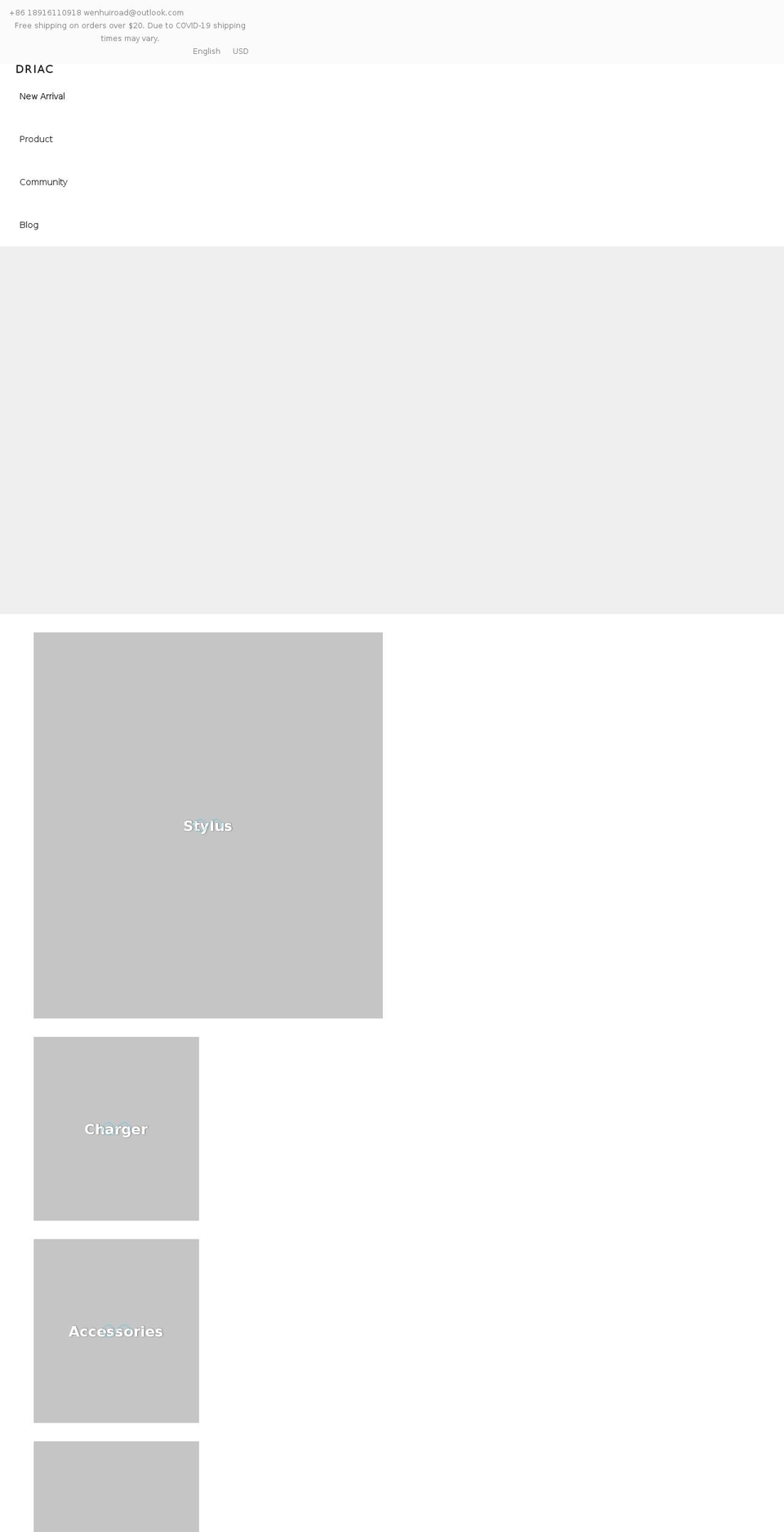 driac.com shopify website screenshot