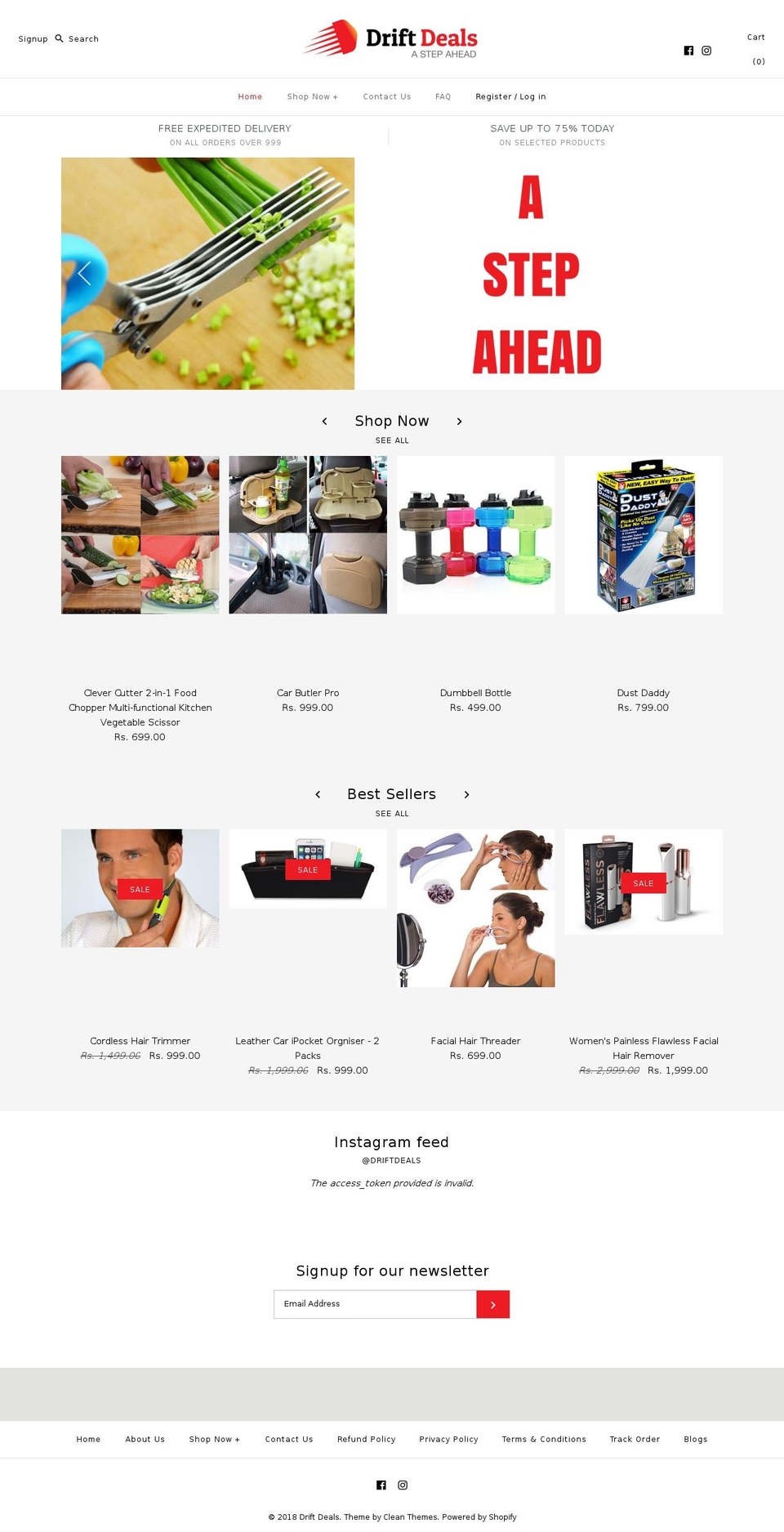 driftdeals.com — Shopify storefront screenshot