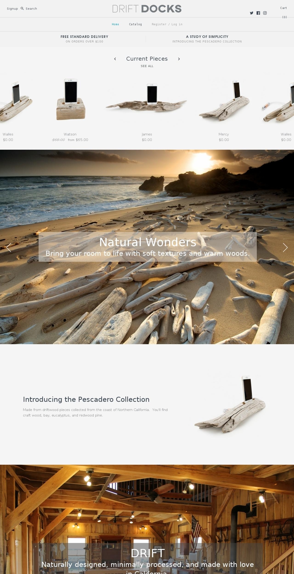 driftdocks.com shopify website screenshot