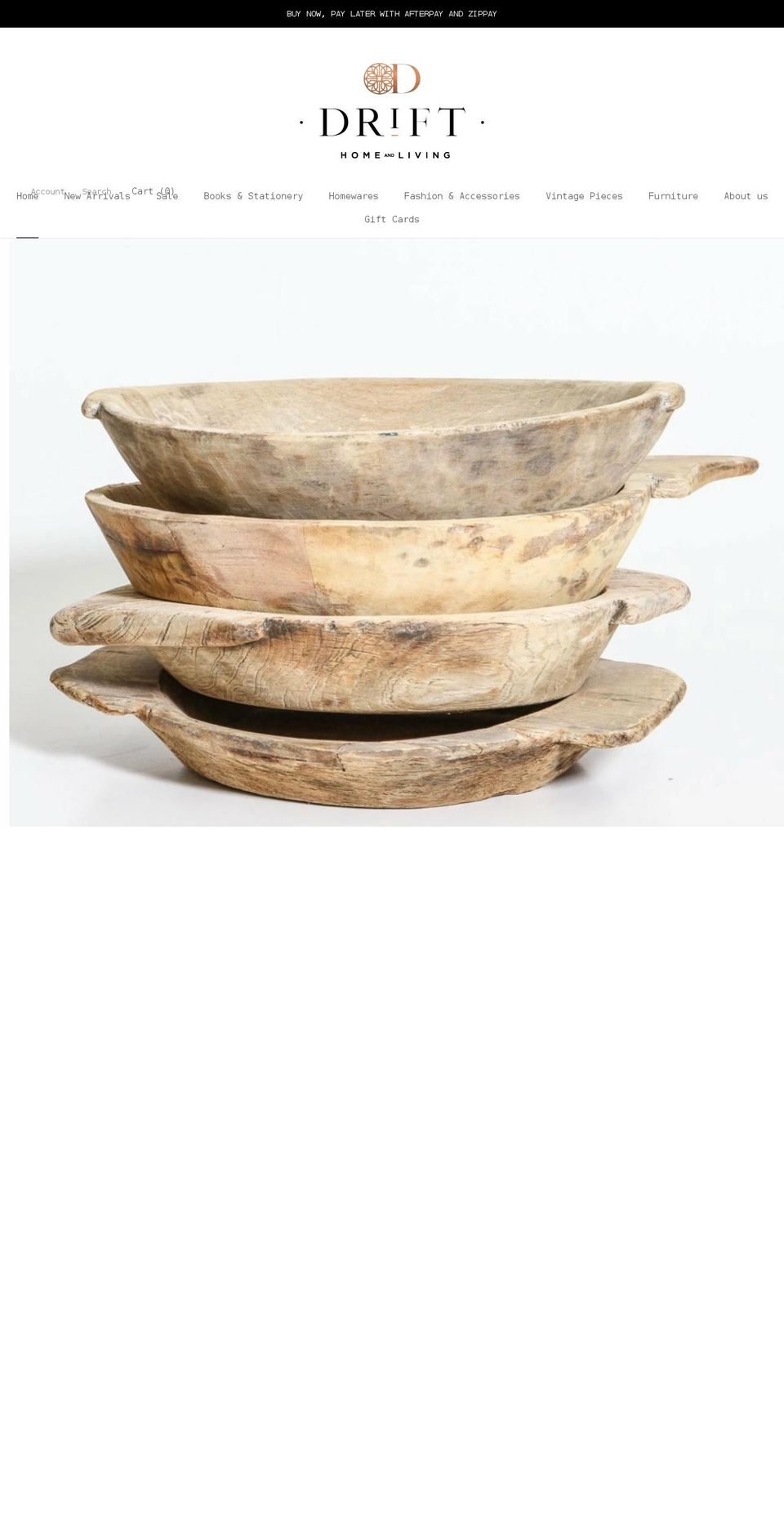 drifthomeandliving.com.au shopify website screenshot