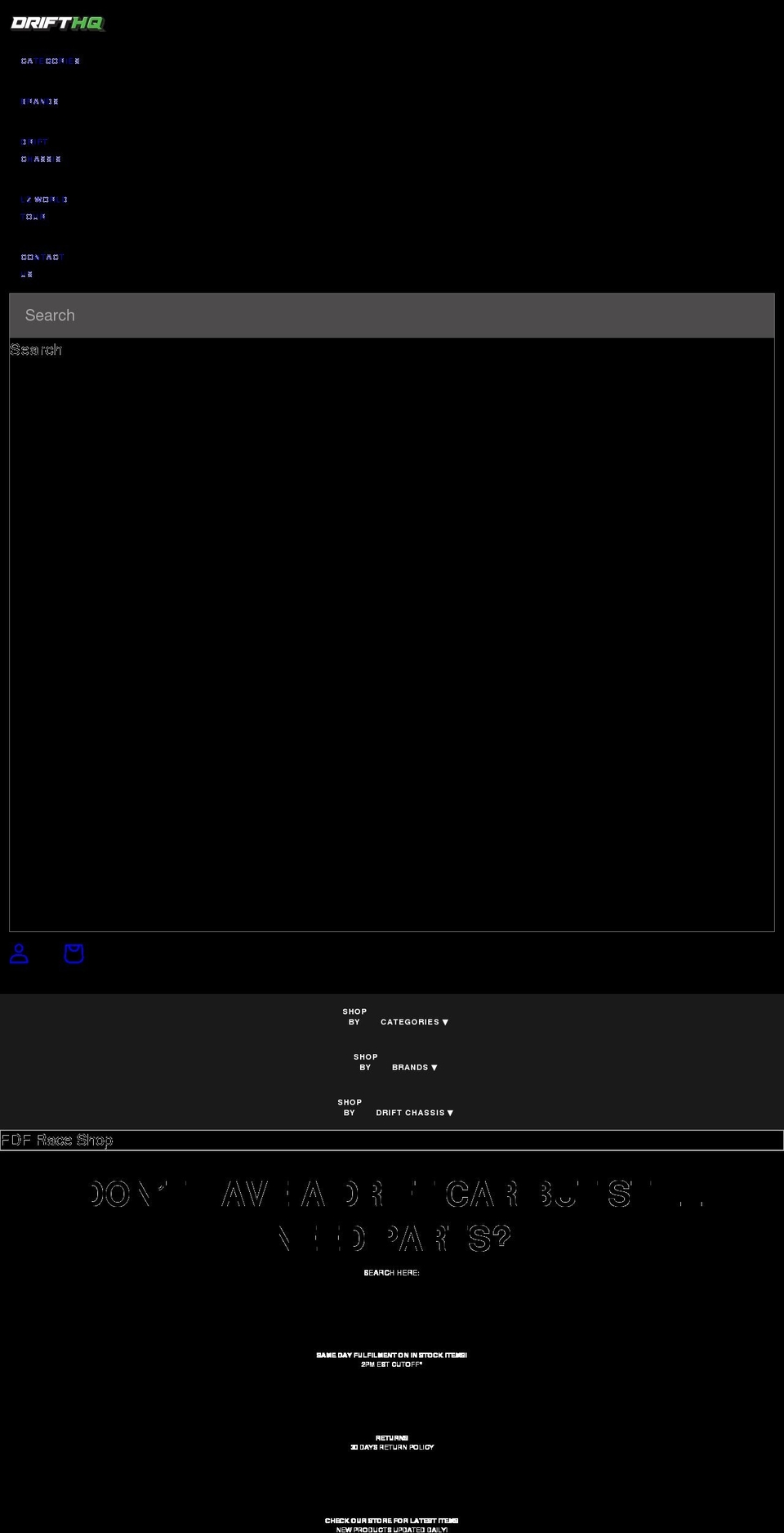 drifthq.com shopify website screenshot