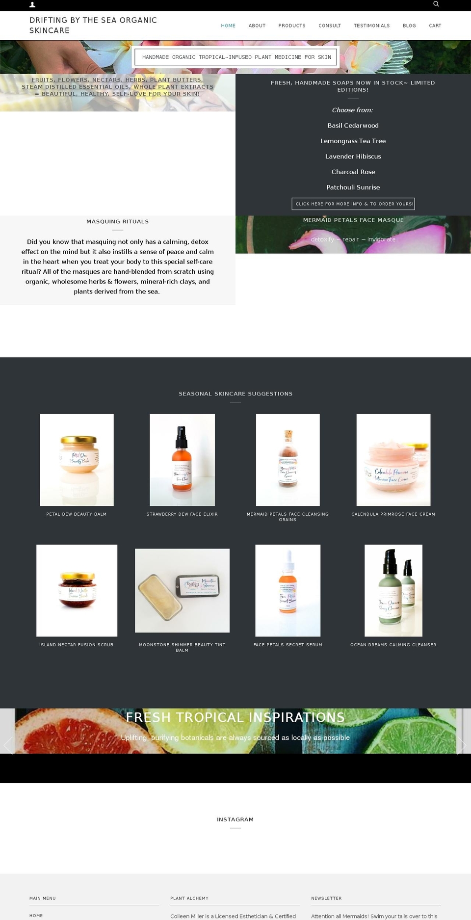 driftingbythesea.com shopify website screenshot