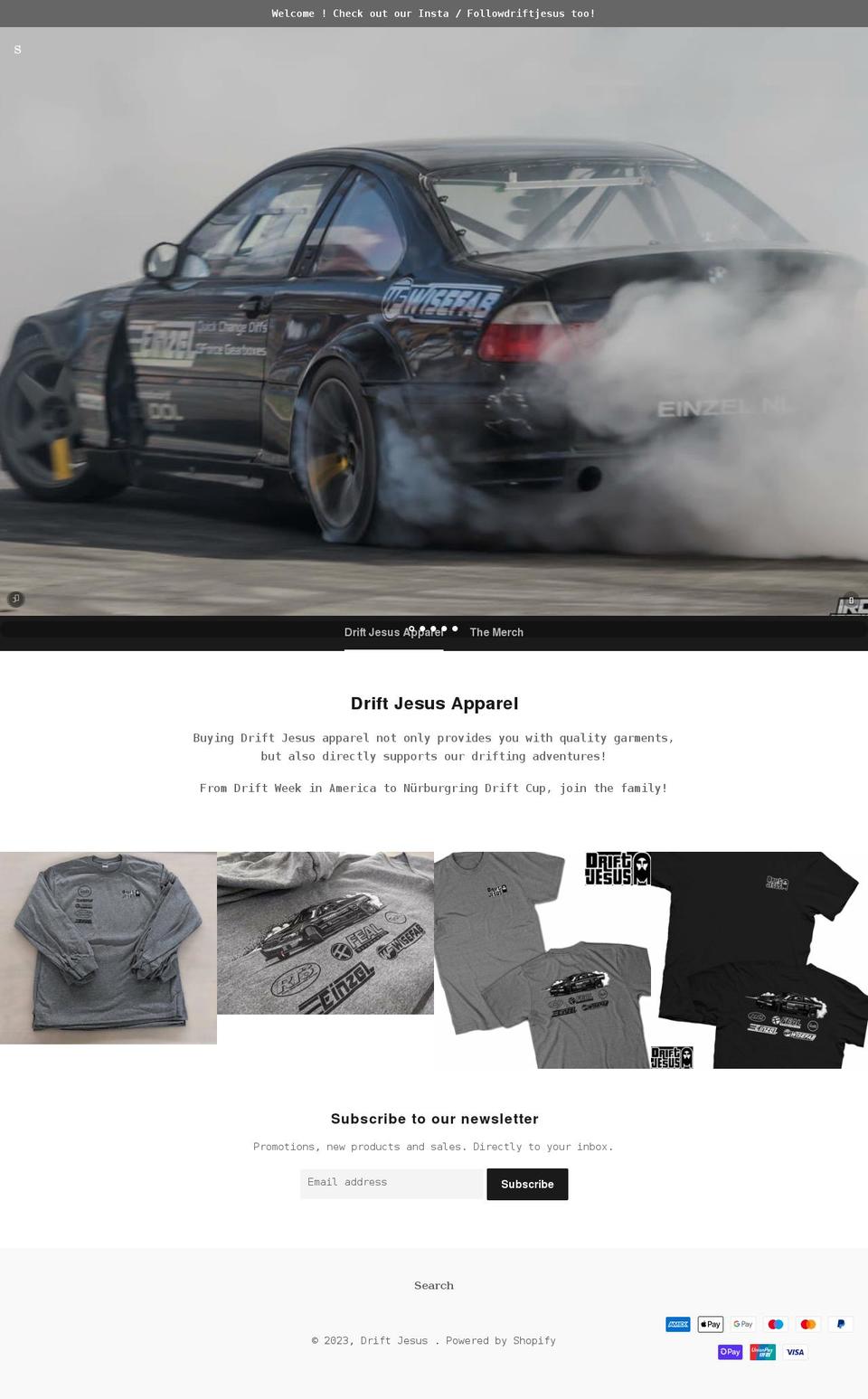 driftjesus.com shopify website screenshot