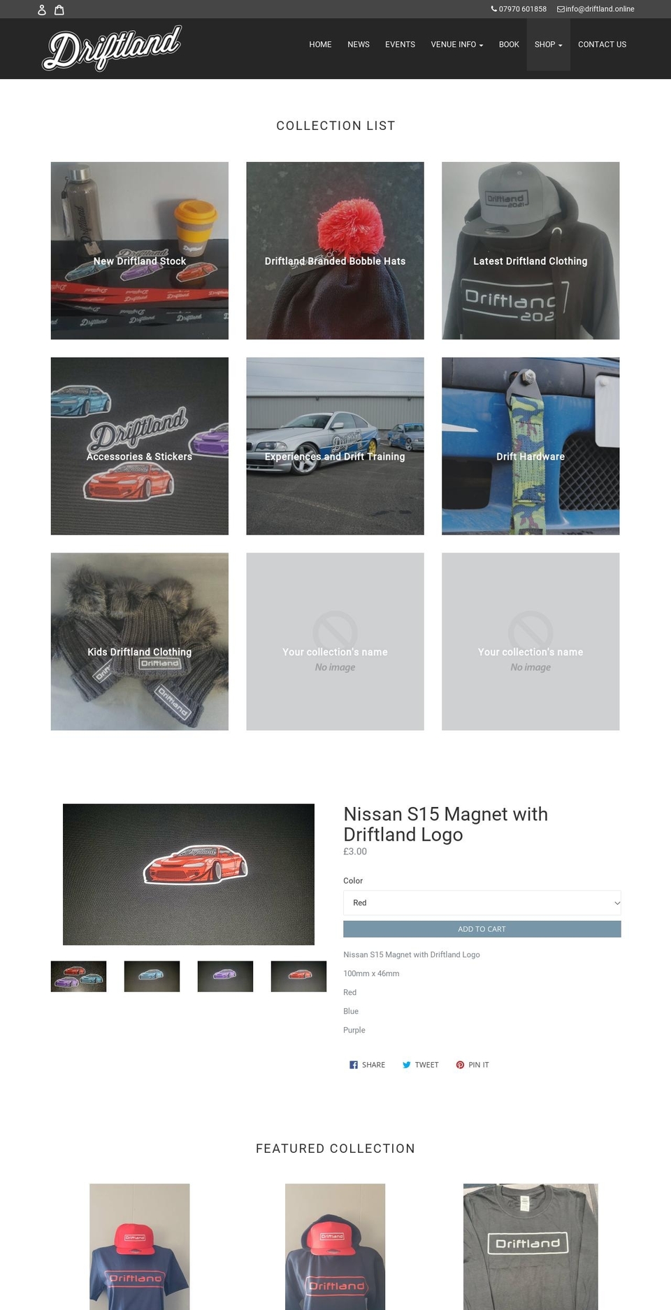 driftlanduk.myshopify.com shopify website screenshot