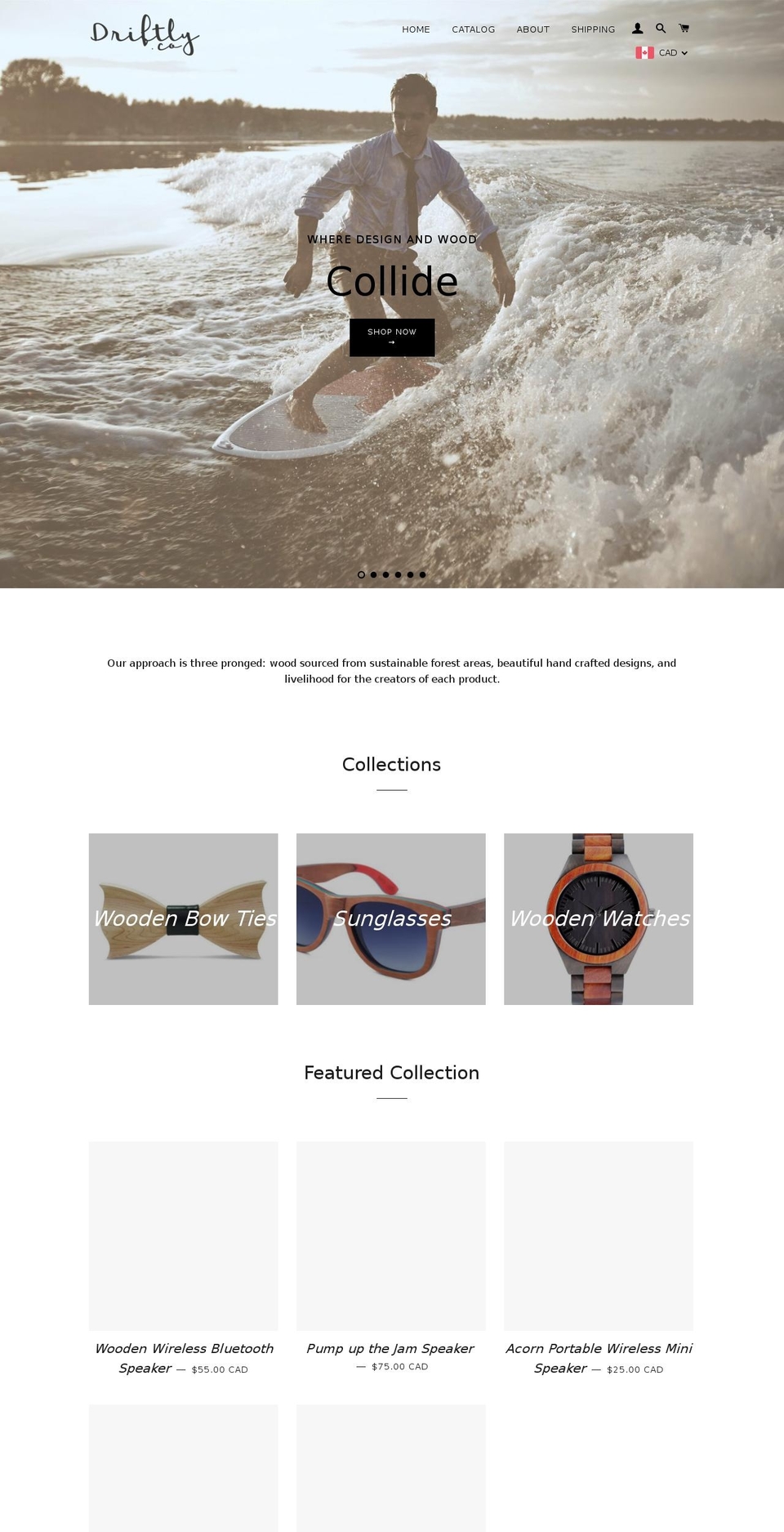 driftly.co shopify website screenshot