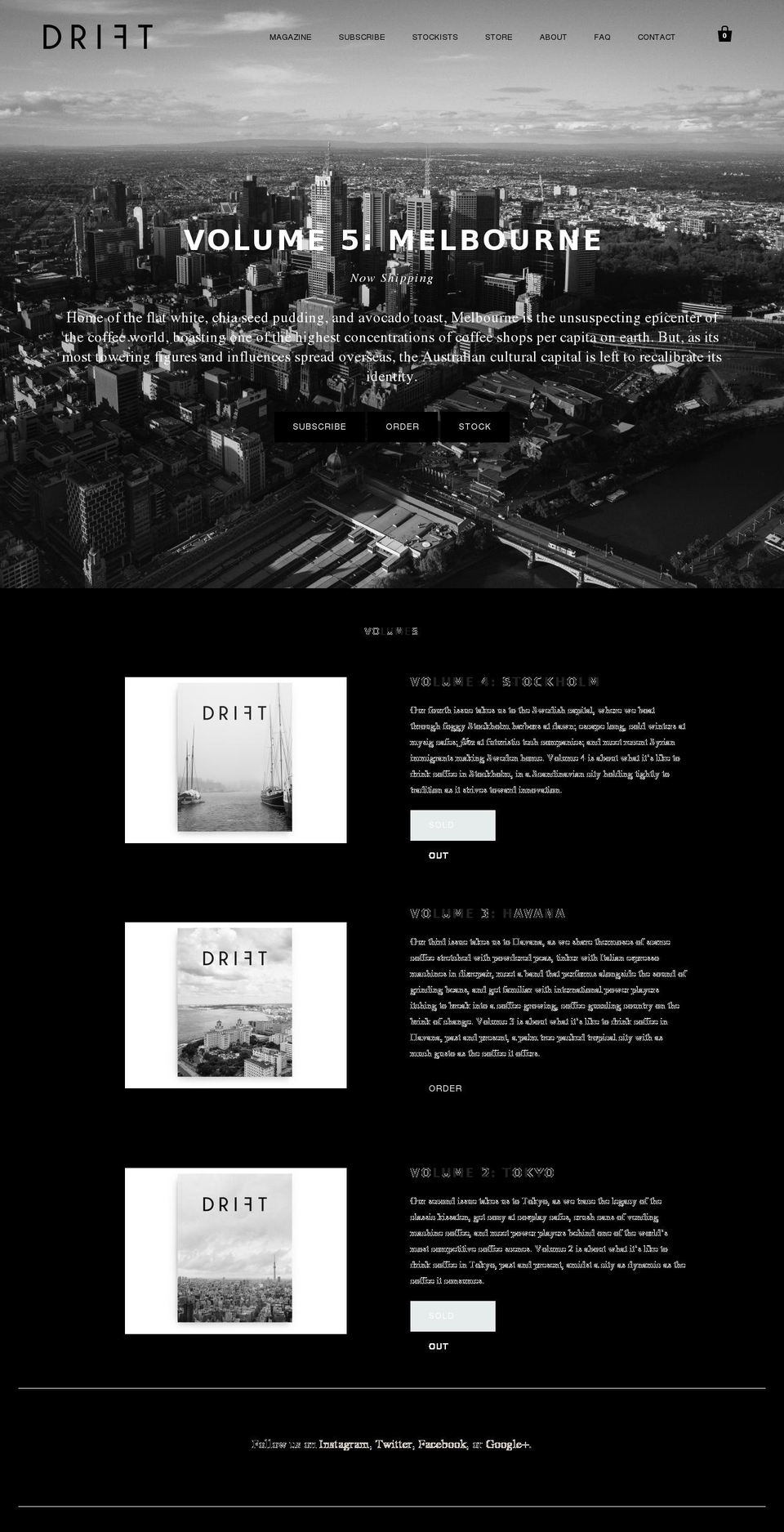 driftmag.co shopify website screenshot