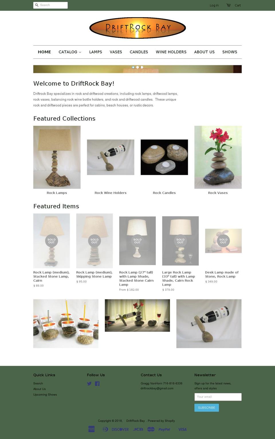 driftrockbay.com shopify website screenshot