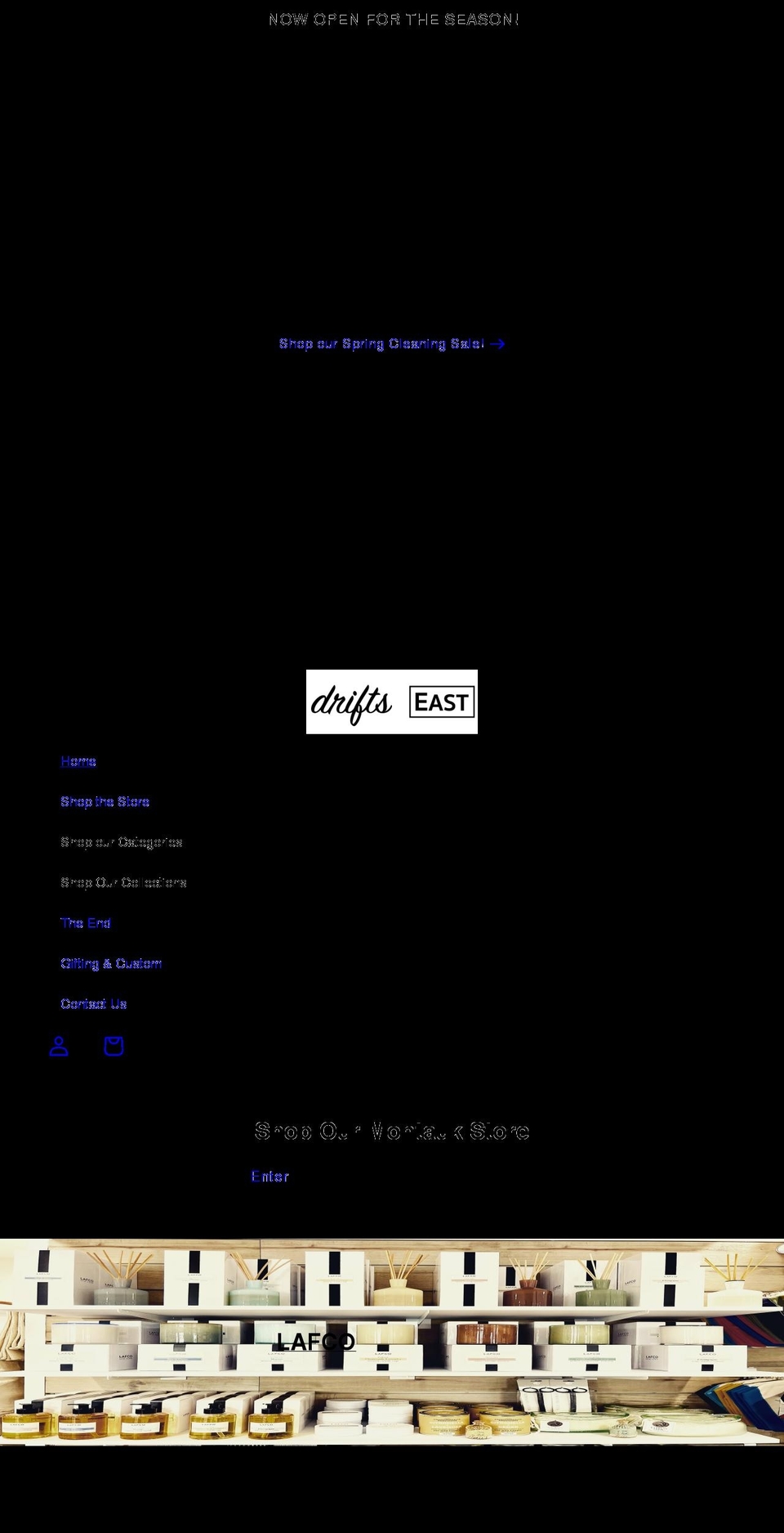 driftseast.com shopify website screenshot