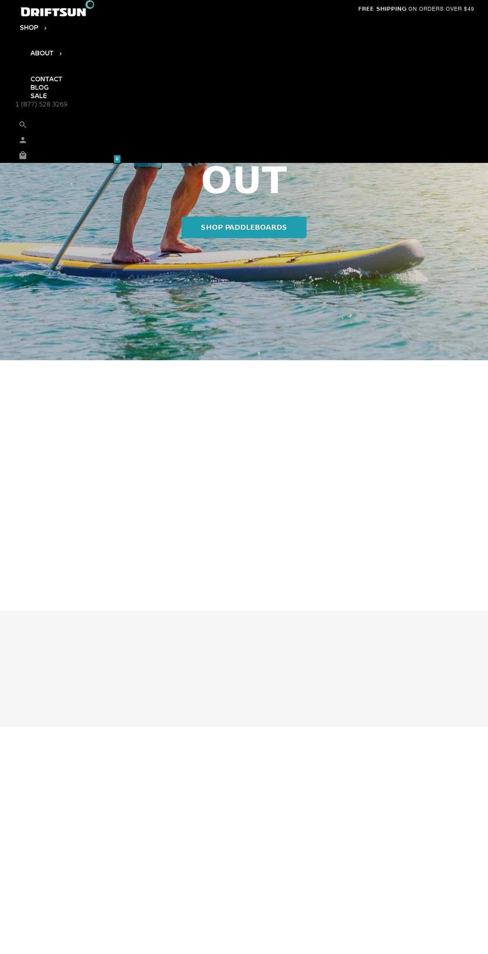 driftsun.com shopify website screenshot