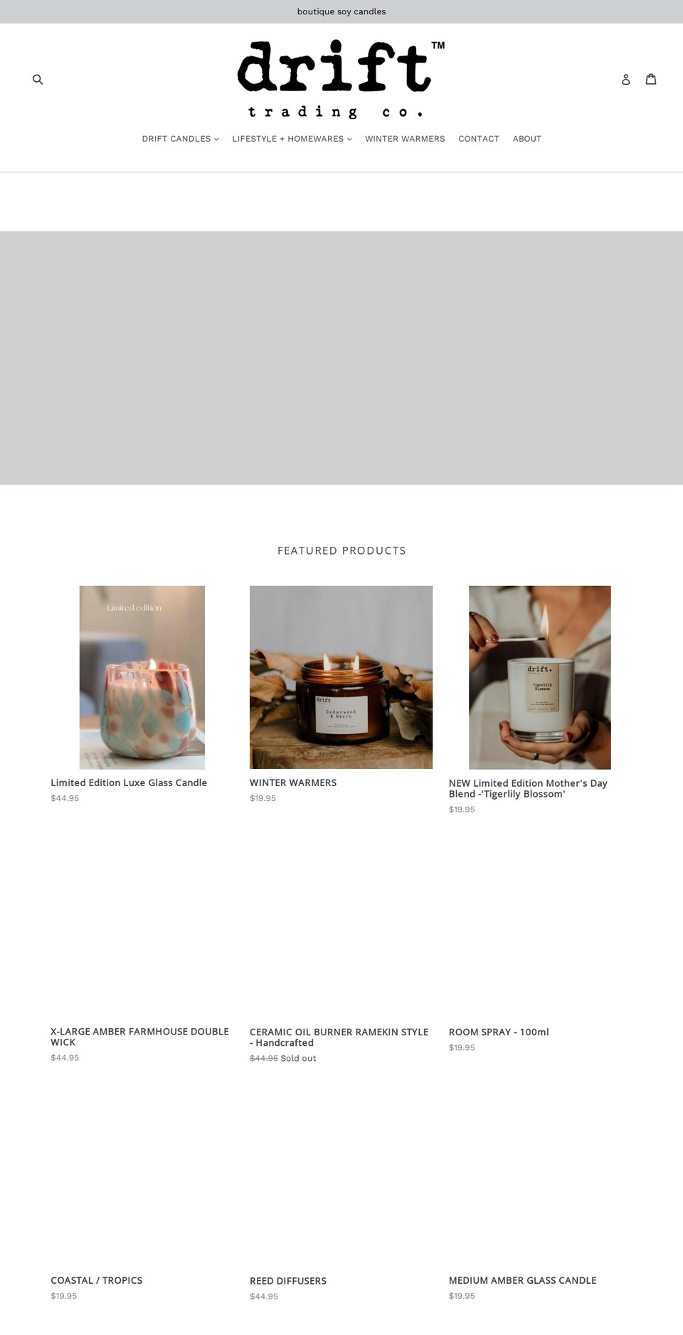 drifttradingco.com.au shopify website screenshot