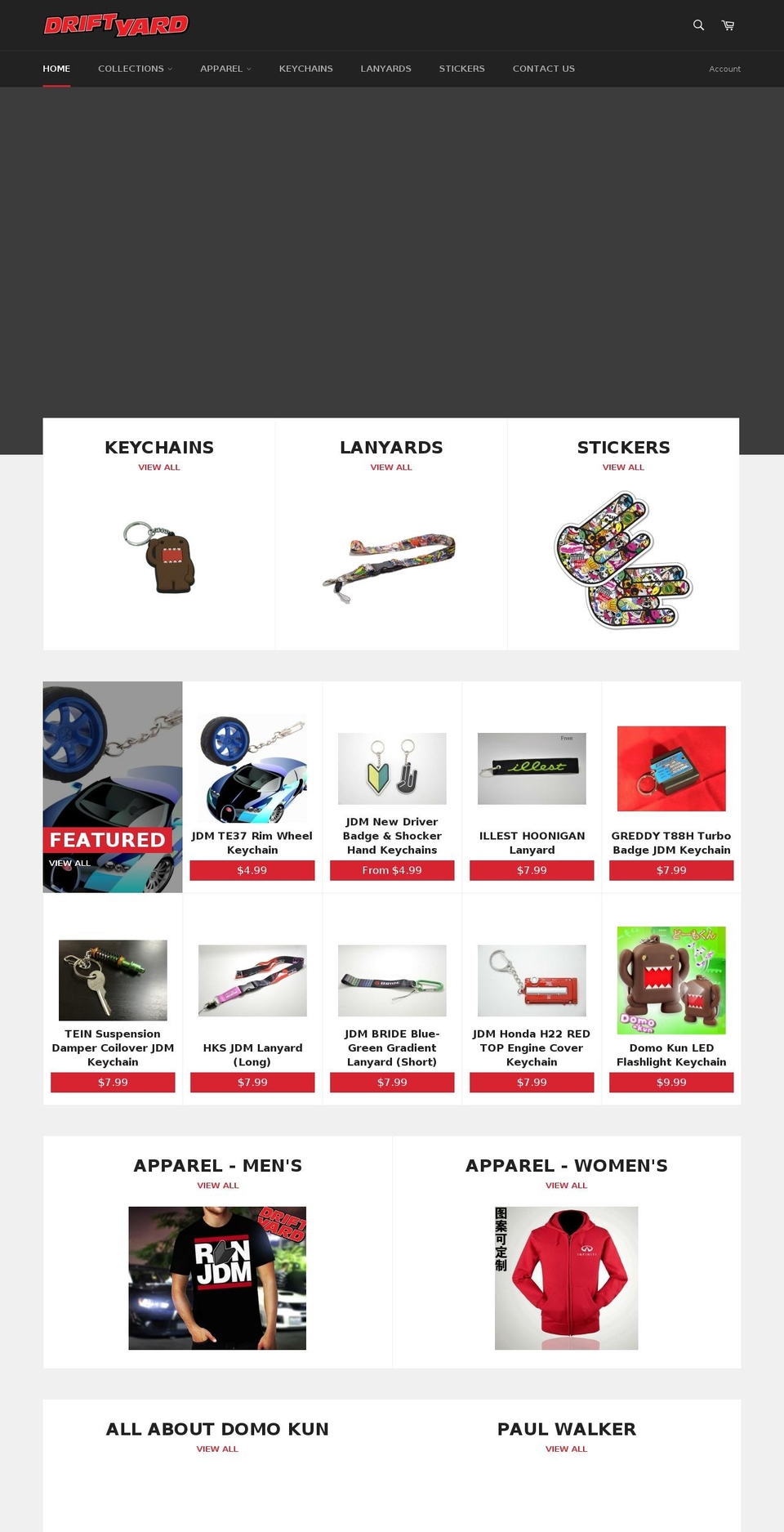driftyard.com shopify website screenshot