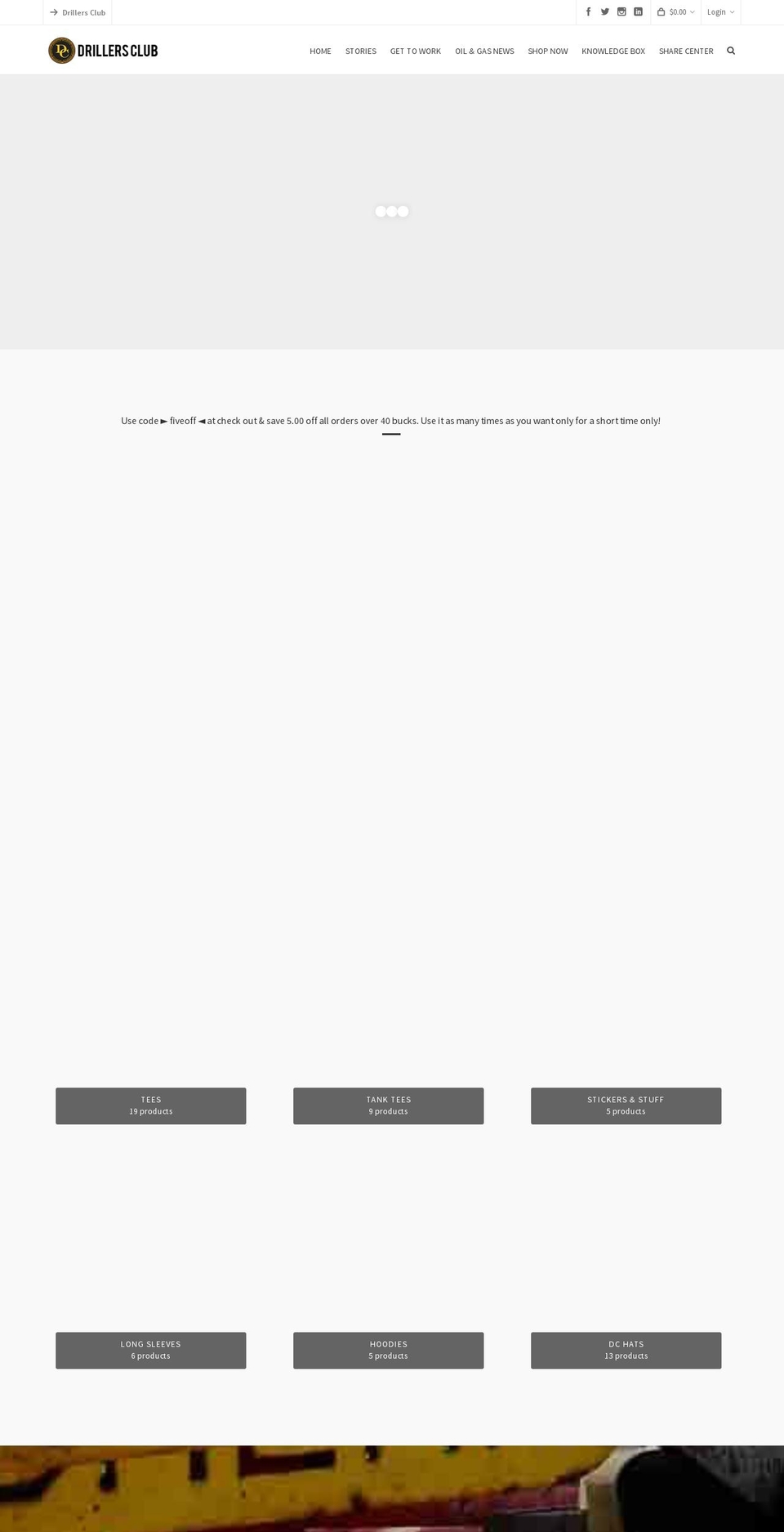 drillersclub.net shopify website screenshot