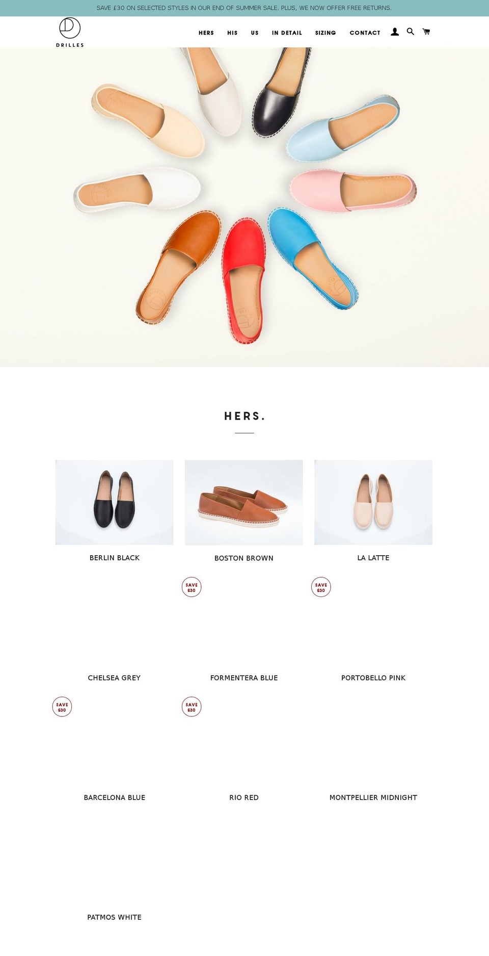 drilles.com shopify website screenshot