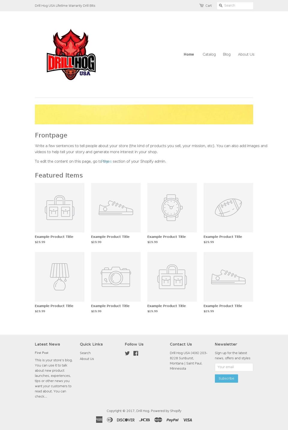 drillhog.com shopify website screenshot