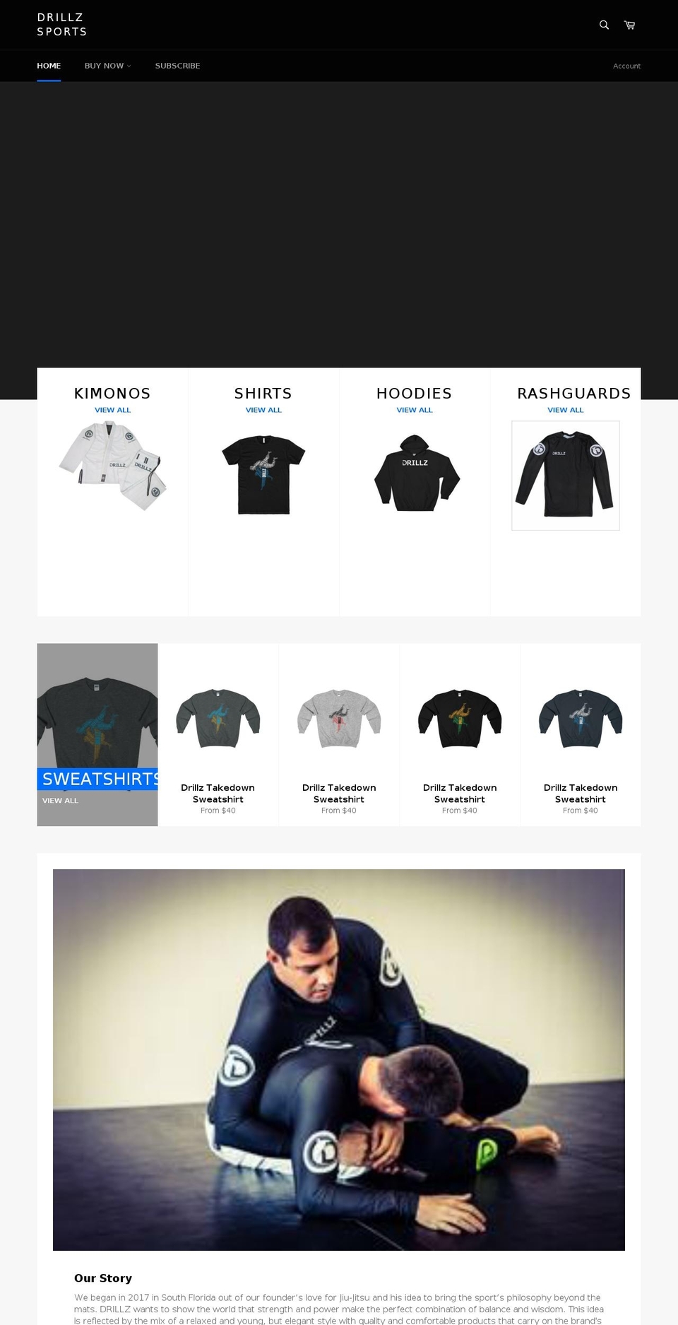 drillzsports.com — Shopify storefront screenshot