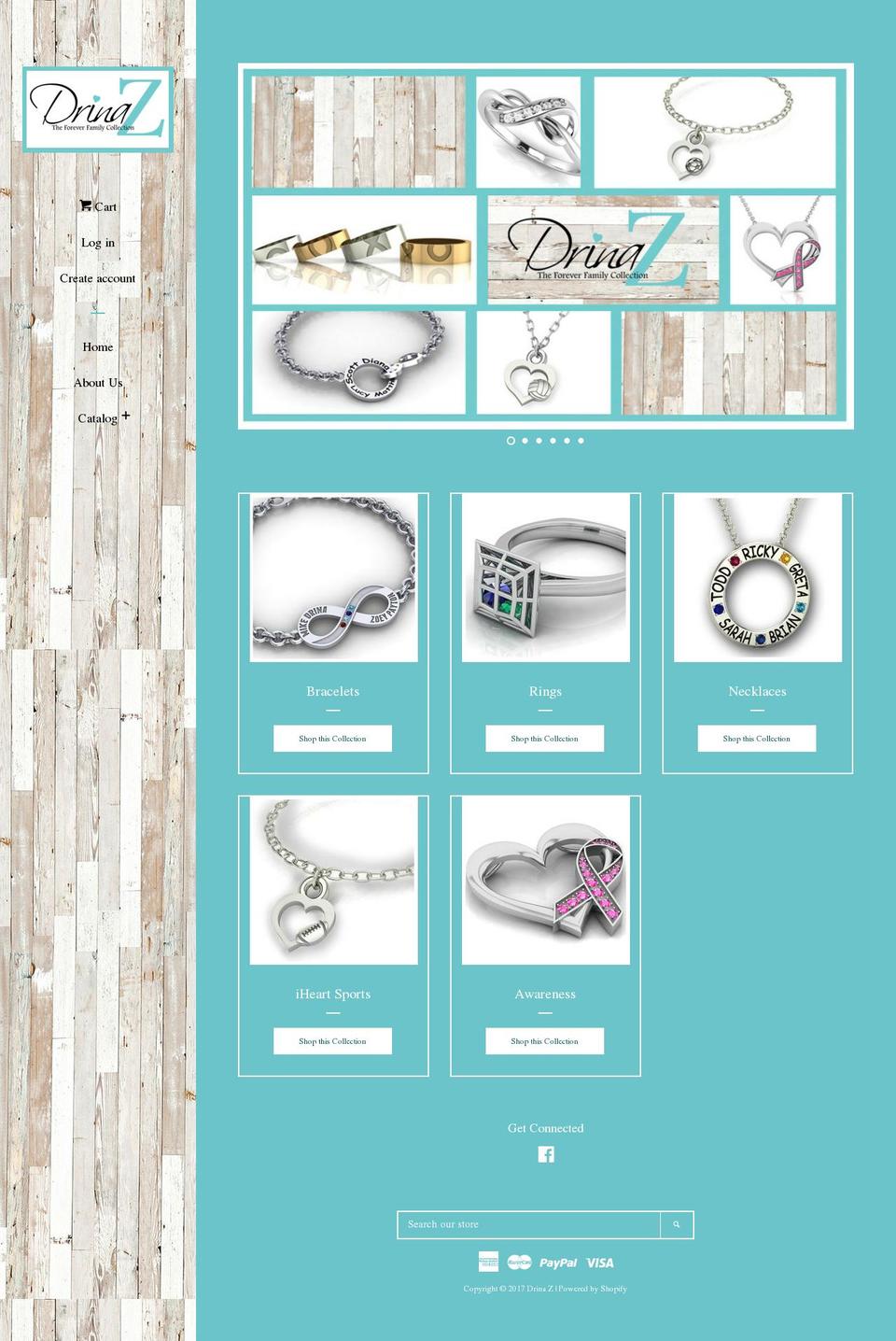 drinaz.com shopify website screenshot