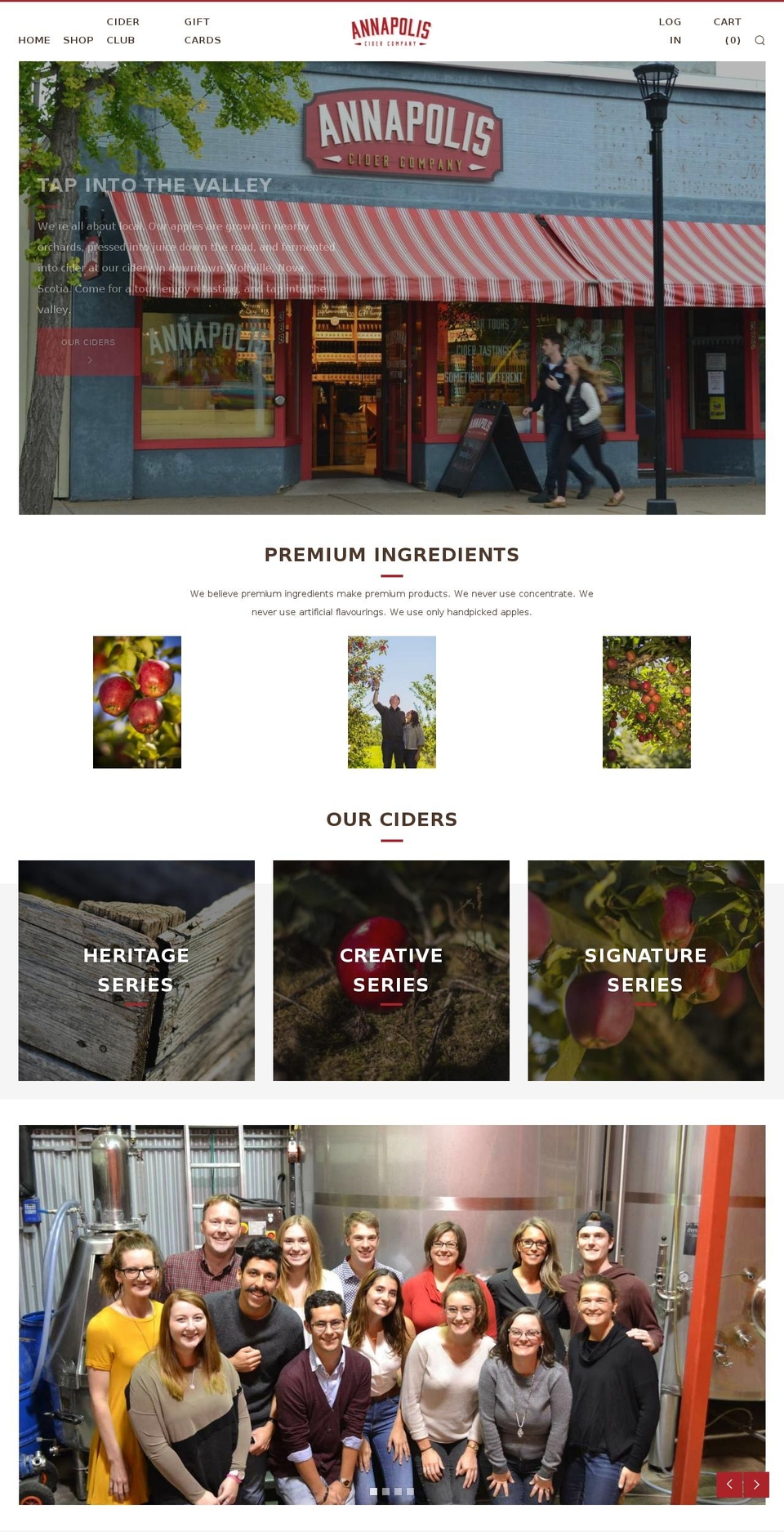 drinkannapolis.ca shopify website screenshot