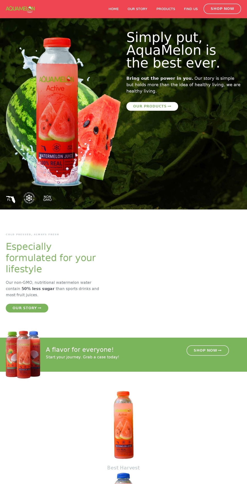 drinkaquamelon.com — Shopify storefront screenshot
