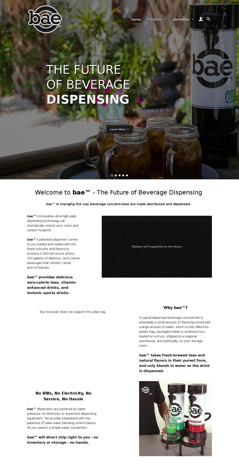 drinkbae.com shopify website screenshot