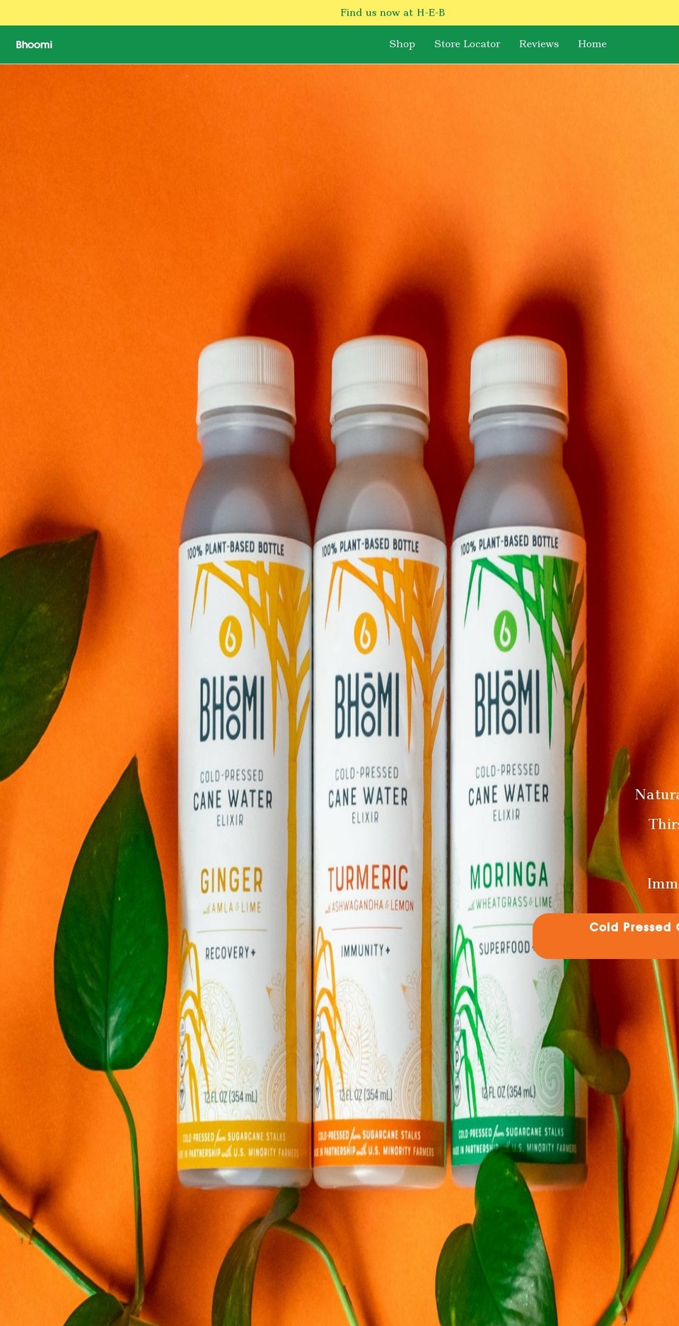 drinkbhoomi.com shopify website screenshot