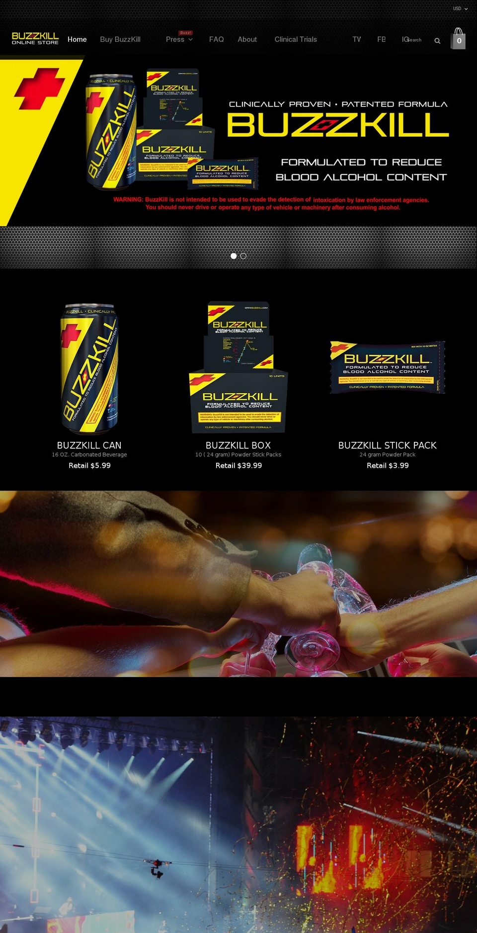 theme172 Shopify theme site example drinkbuzzkill.com