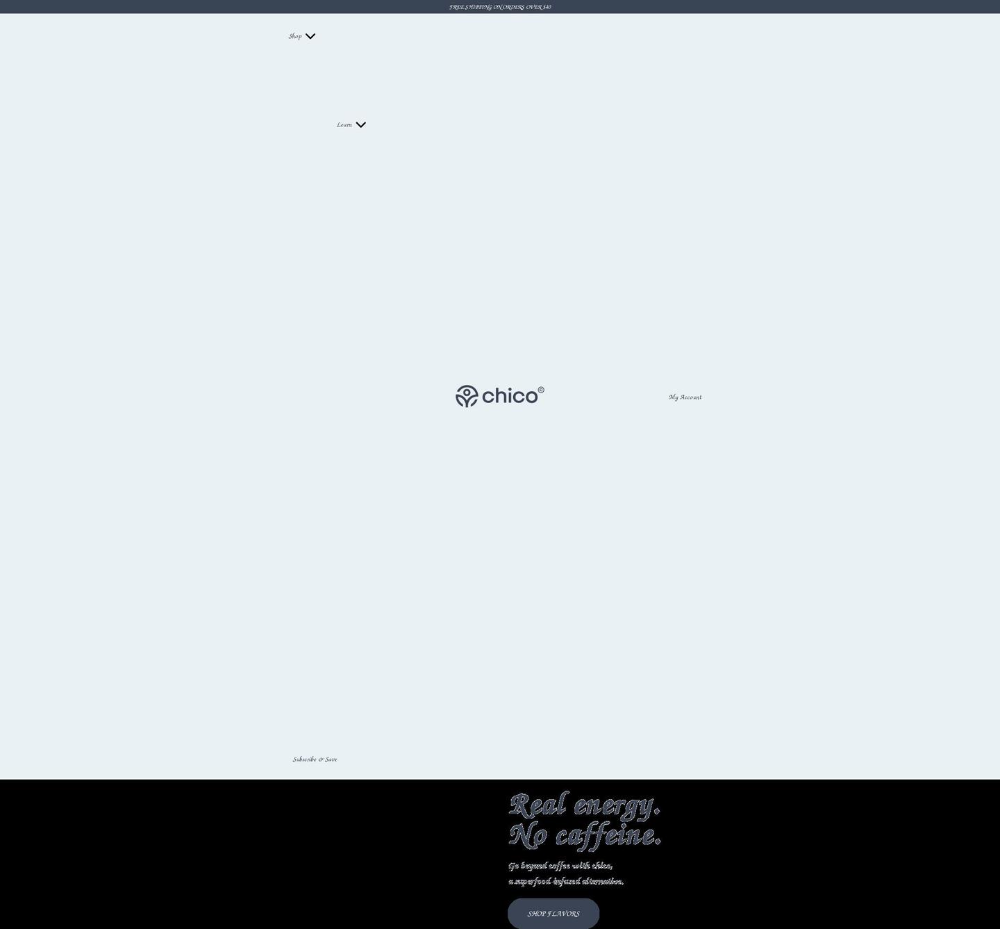 drinkchico.com shopify website screenshot