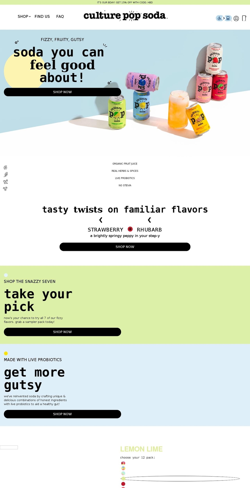 drinkculturepop.com shopify website screenshot