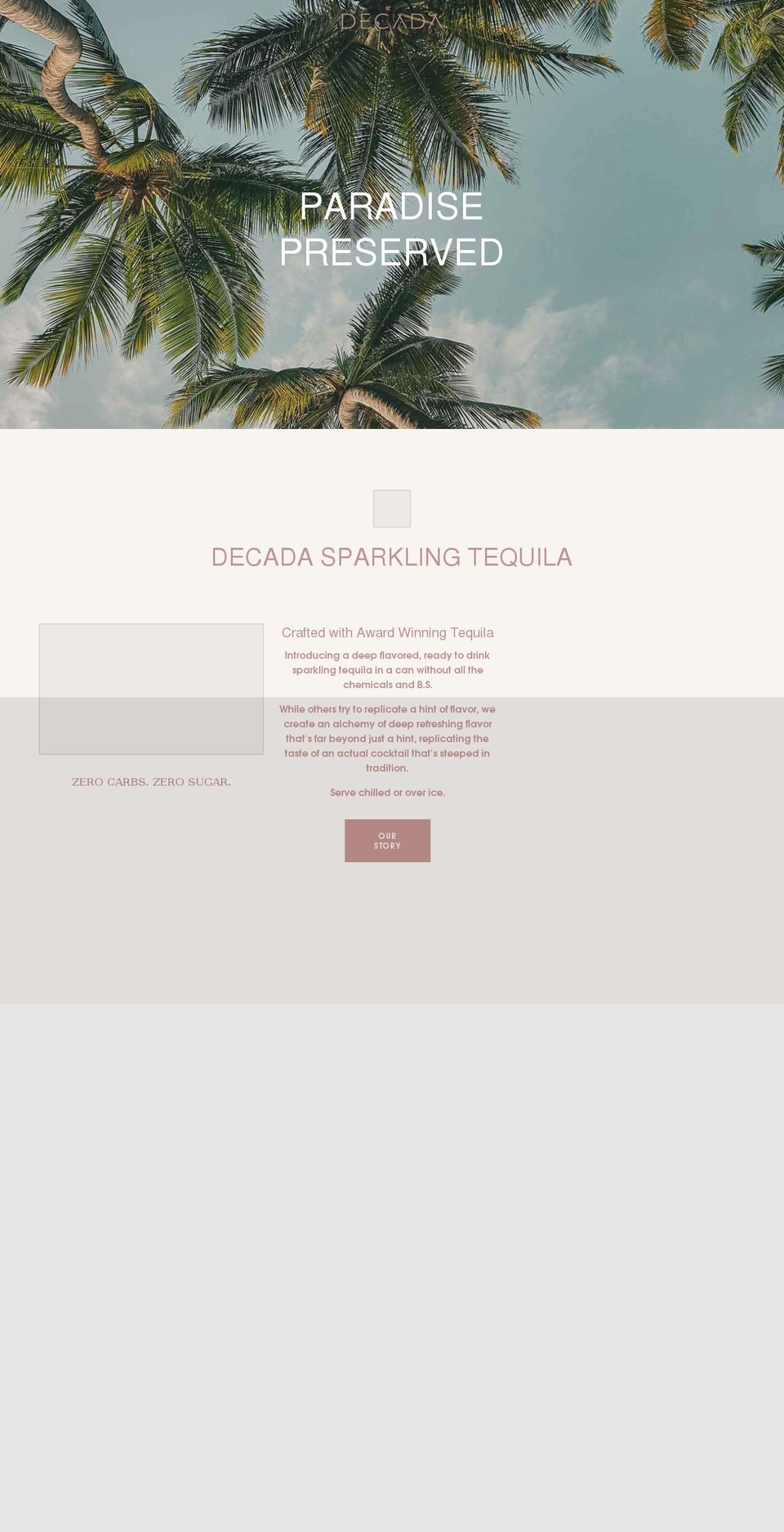 drinkdecada.com shopify website screenshot