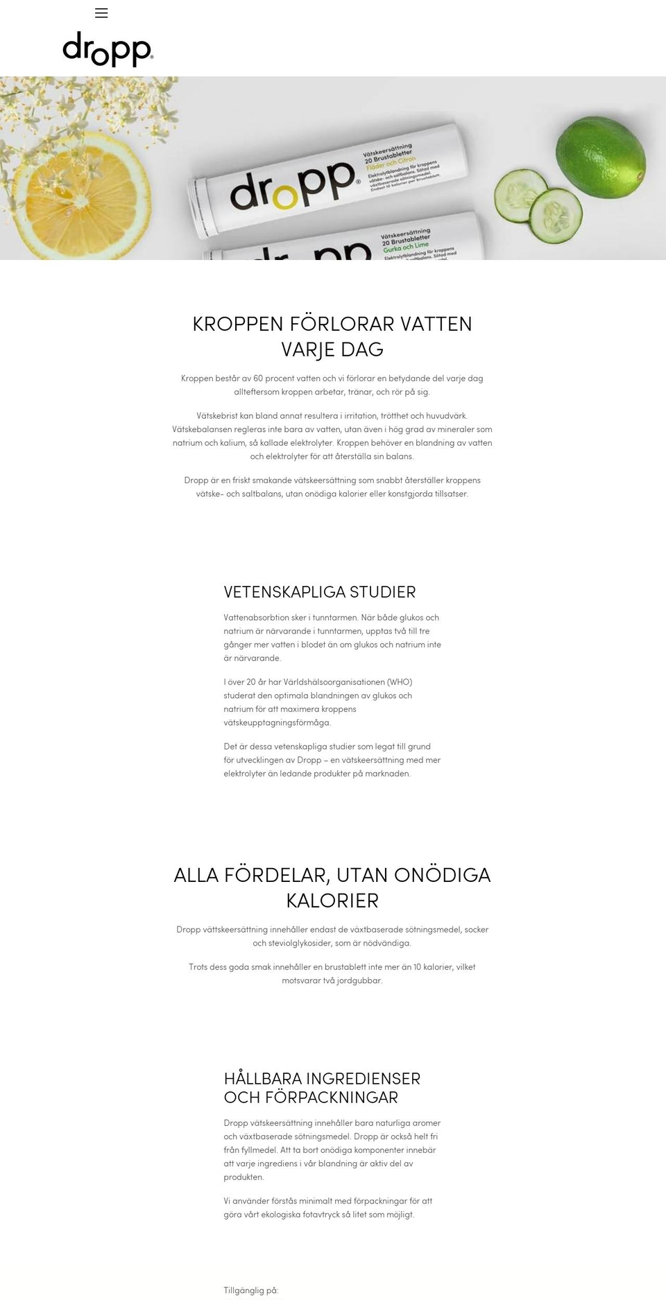 drinkdropp.com — Shopify storefront screenshot