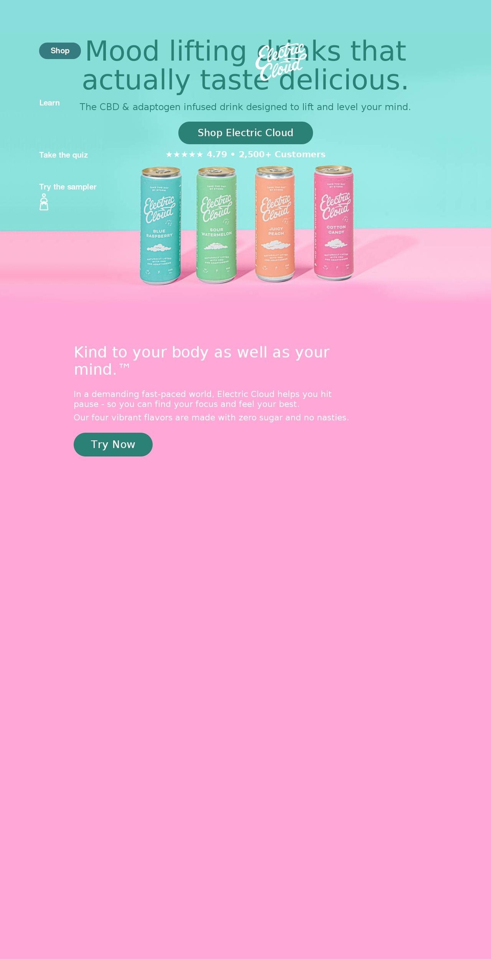 drinkelectriccloud.com shopify website screenshot