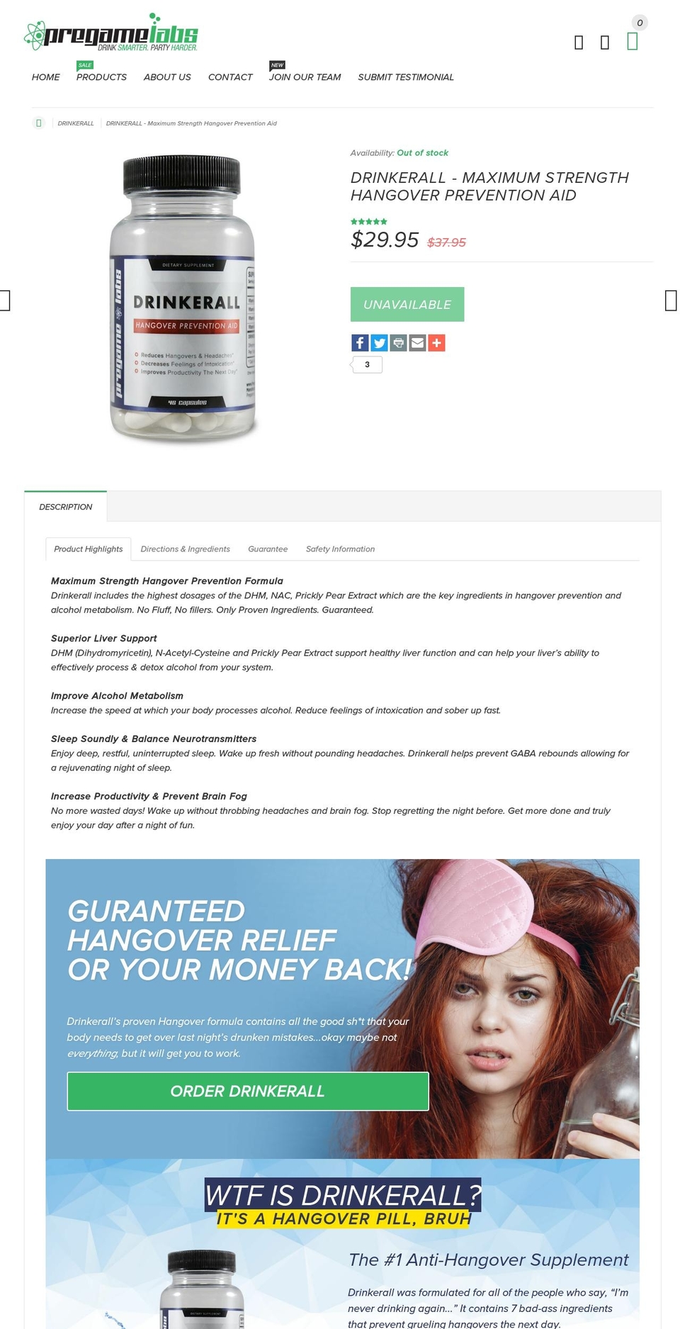 drinkerall.com — Shopify storefront screenshot