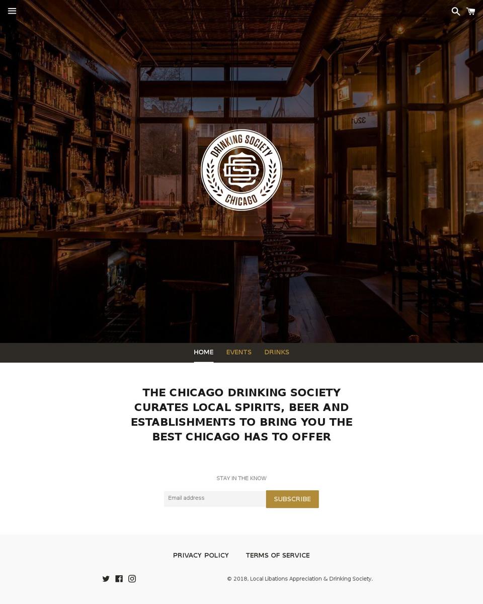 drinkerssociety.com — Shopify storefront screenshot