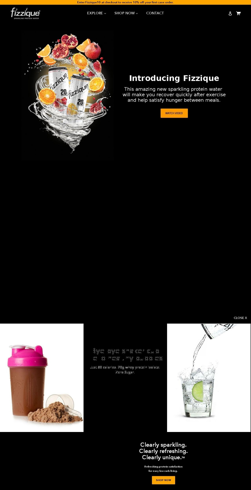 drinkfizzique.com shopify website screenshot