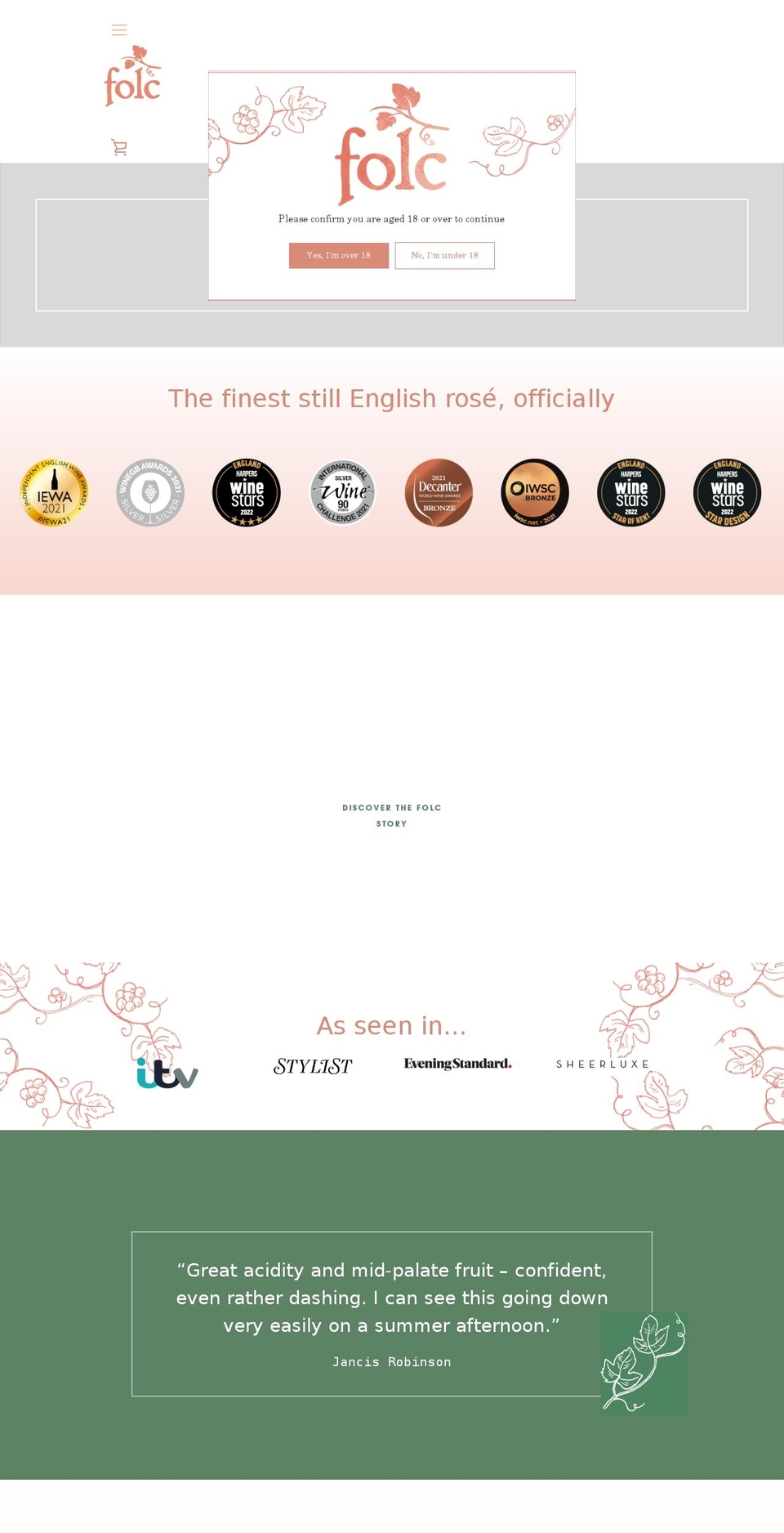 drinkfolc.com shopify website screenshot