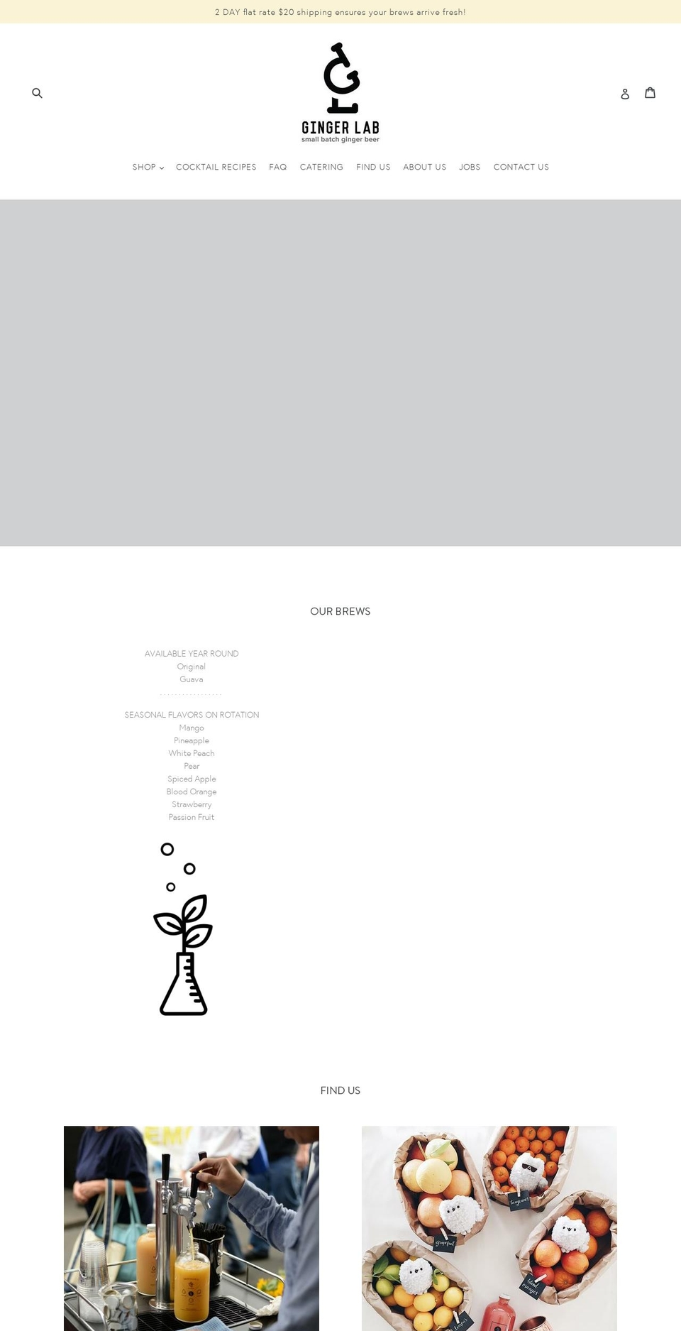 drinkgingerlab.com shopify website screenshot