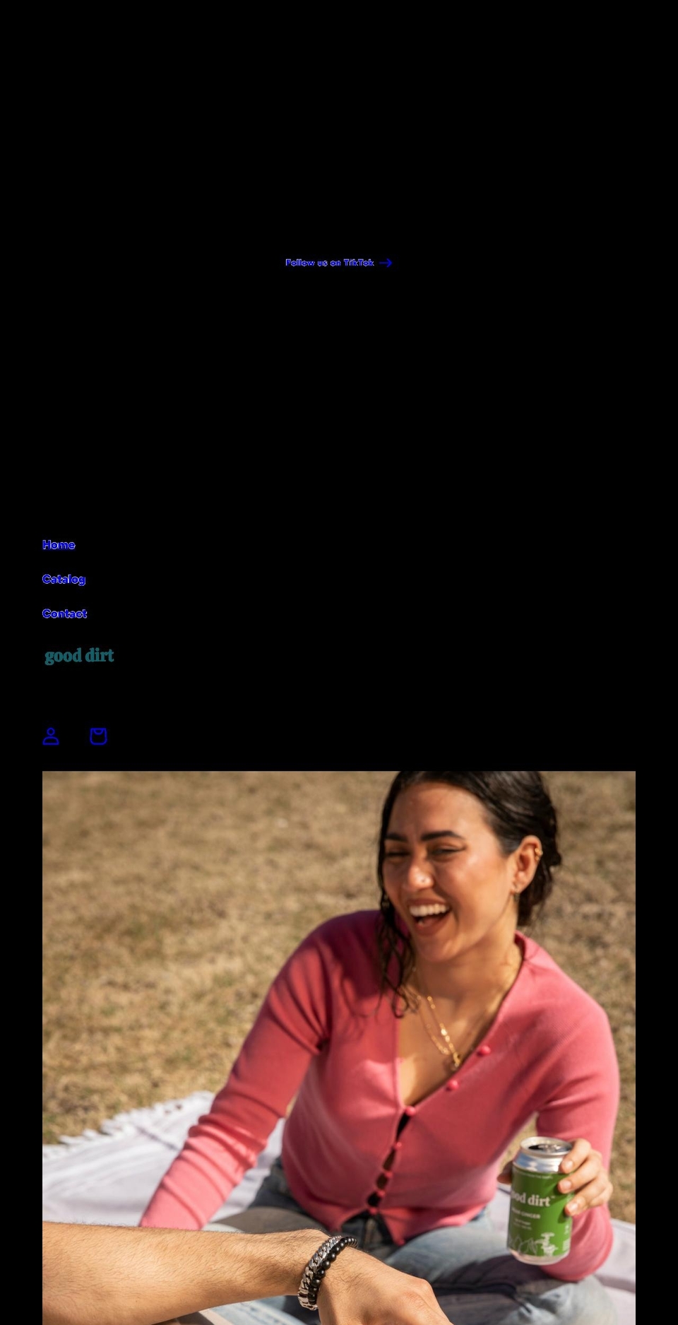 drinkgooddirt.com shopify website screenshot