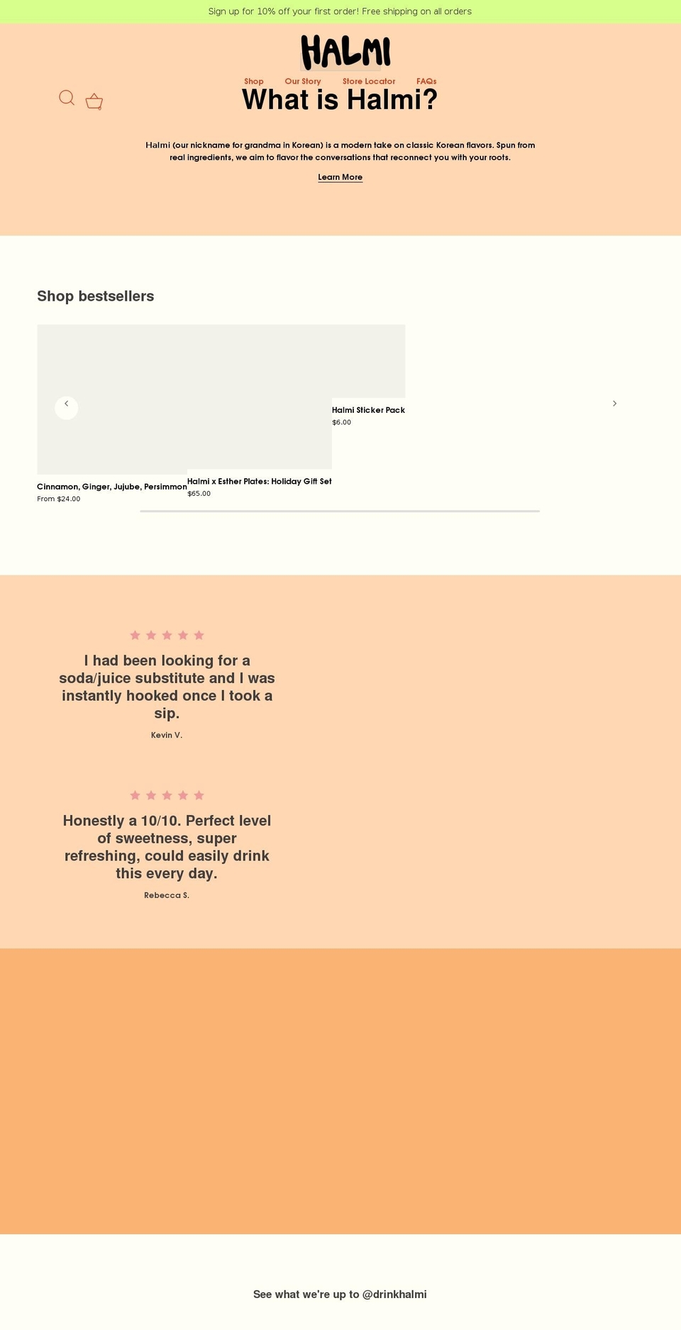 drinkhalmi.com shopify website screenshot