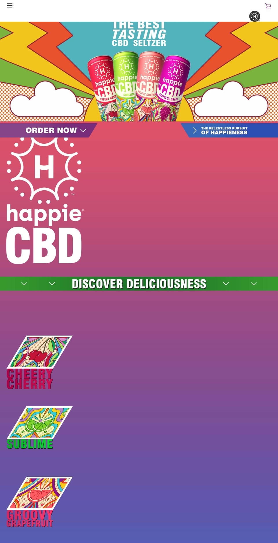 drinkhappie.com shopify website screenshot