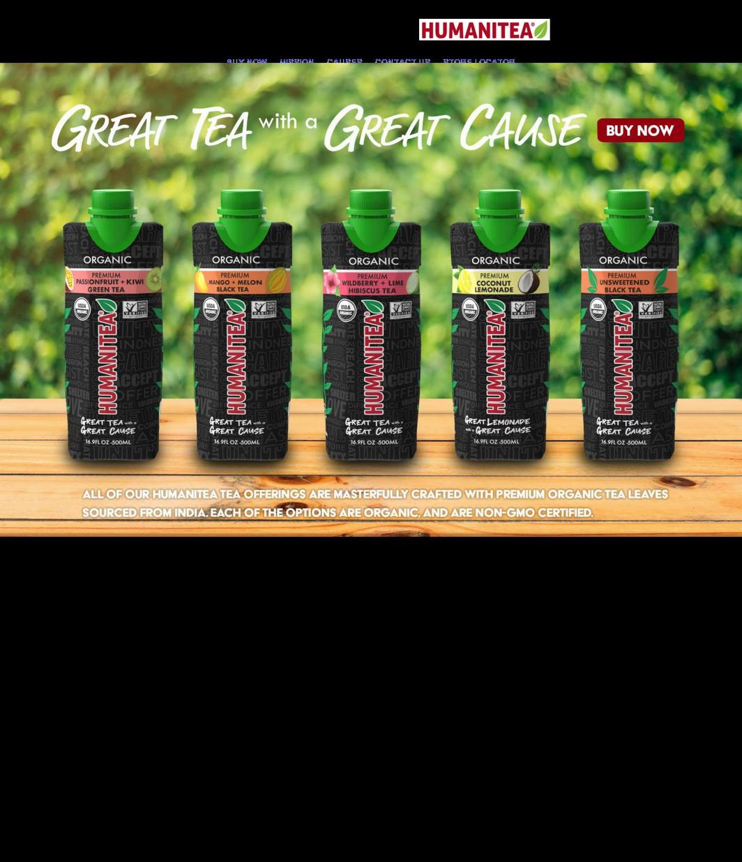 drinkhumanitea.com shopify website screenshot