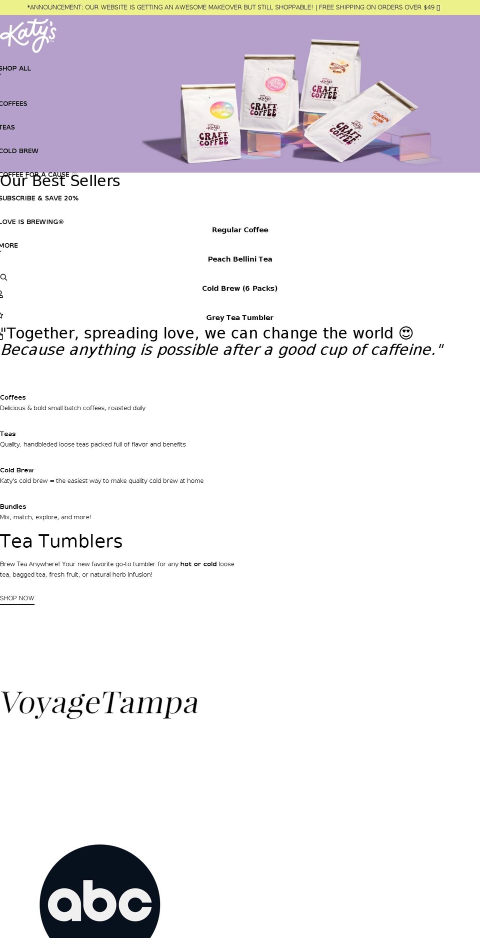 drinkkatys.com shopify website screenshot