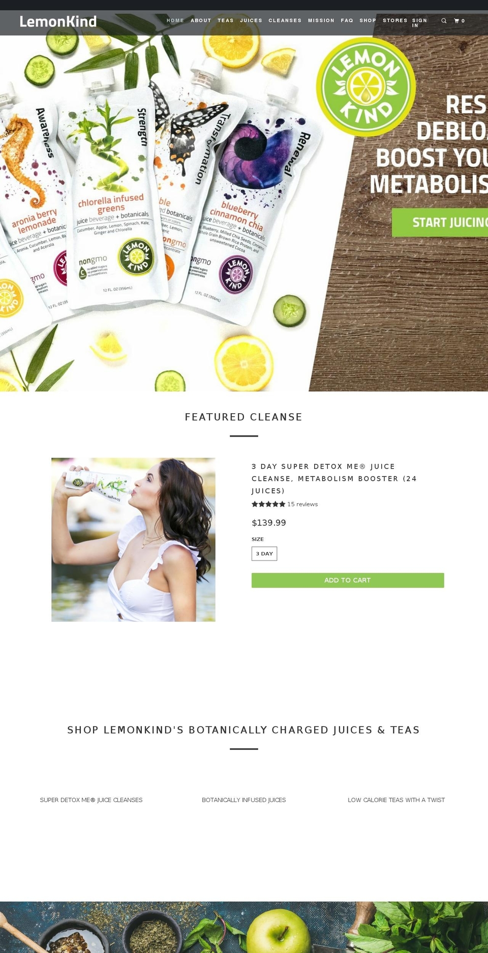 drinklemonkind.net shopify website screenshot