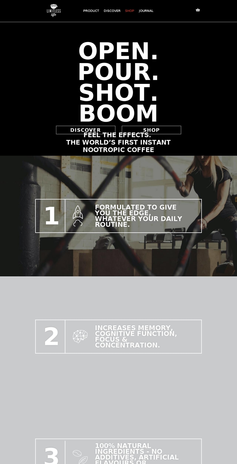 drinklimitlesslife.com — Shopify storefront screenshot