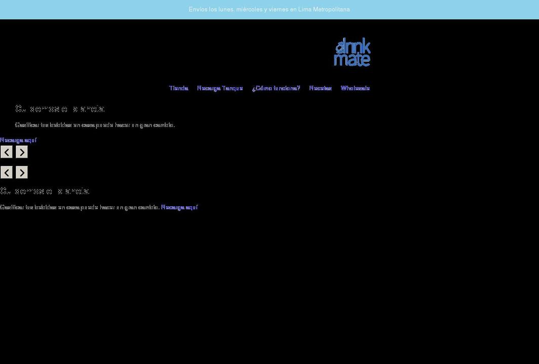drinkmate.pe shopify website screenshot