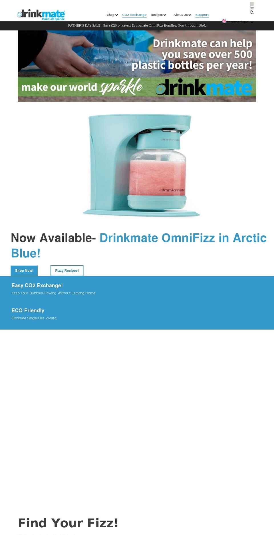 drinkmate.uk shopify website screenshot