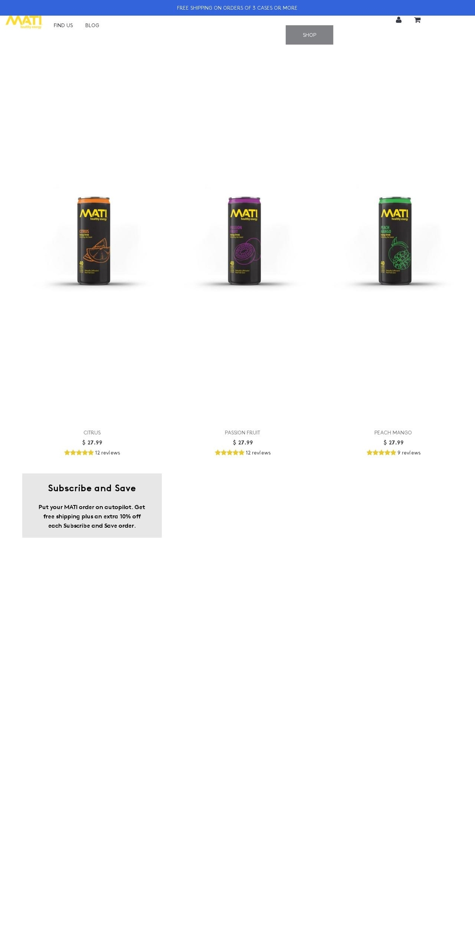 drinkmati.com — Shopify storefront screenshot