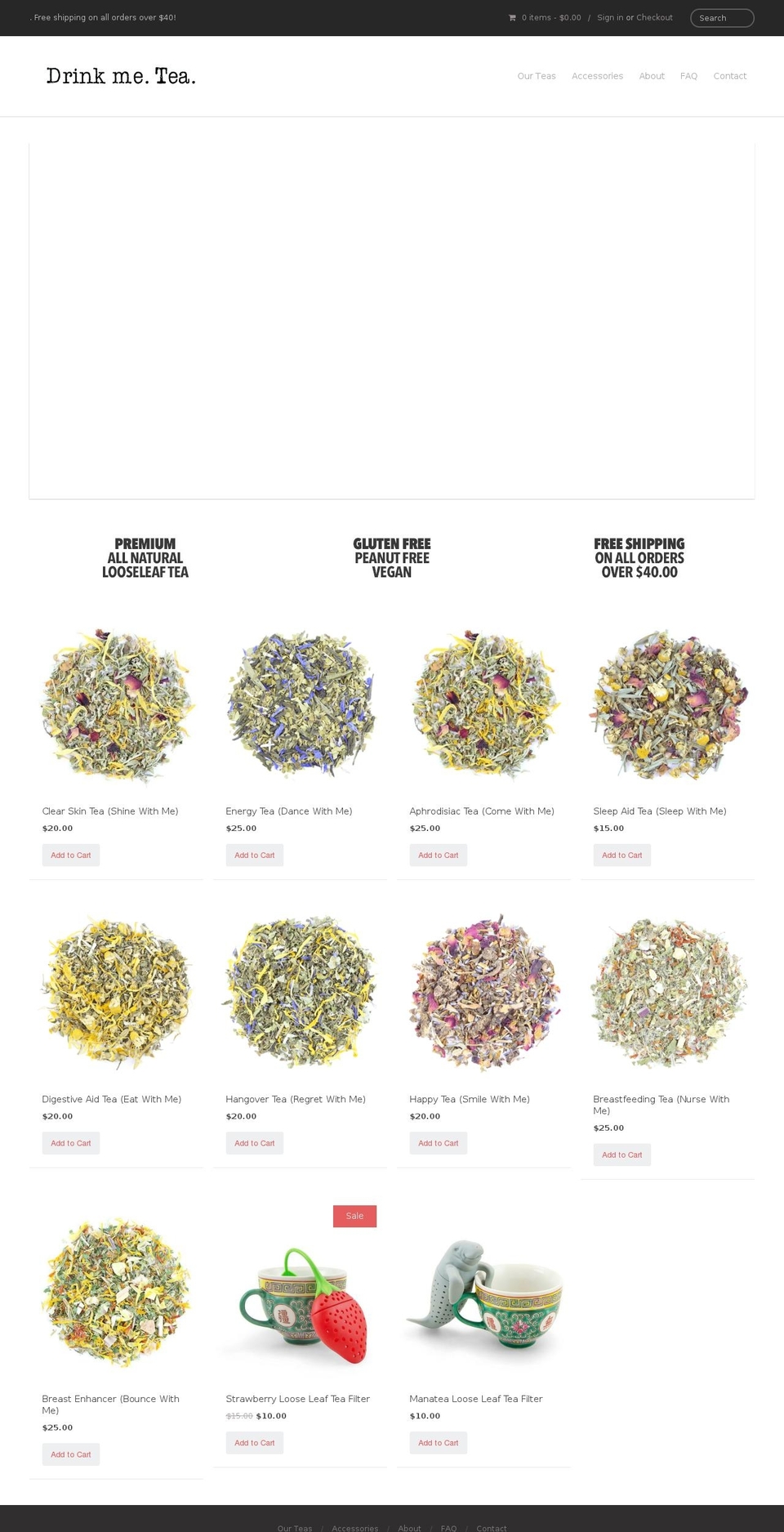 drinkme-tea.com shopify website screenshot