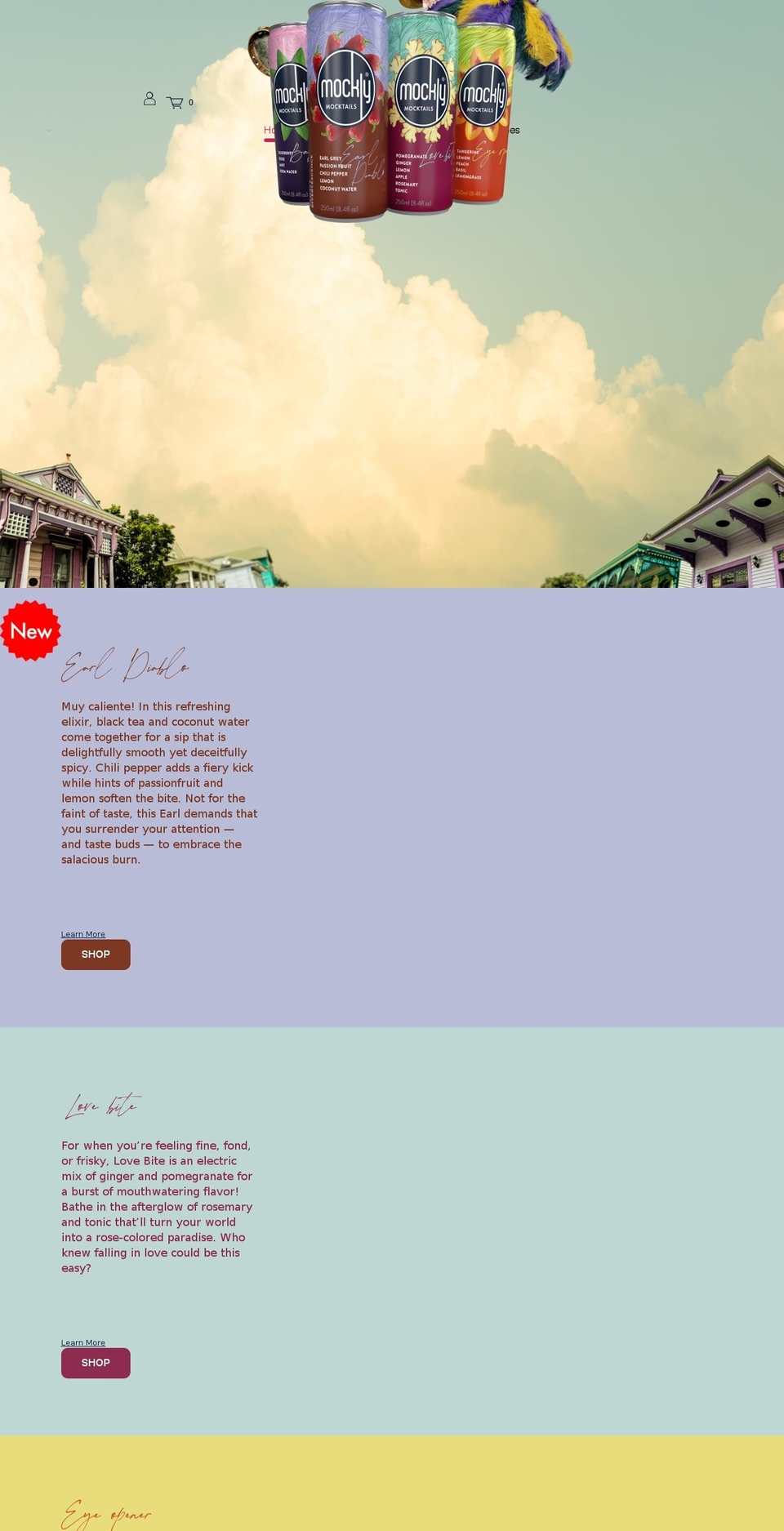 drinkmockly.com shopify website screenshot