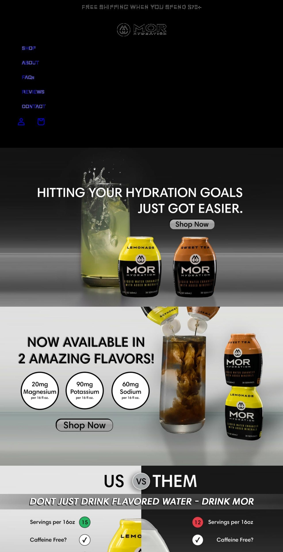 drinkmor.com shopify website screenshot